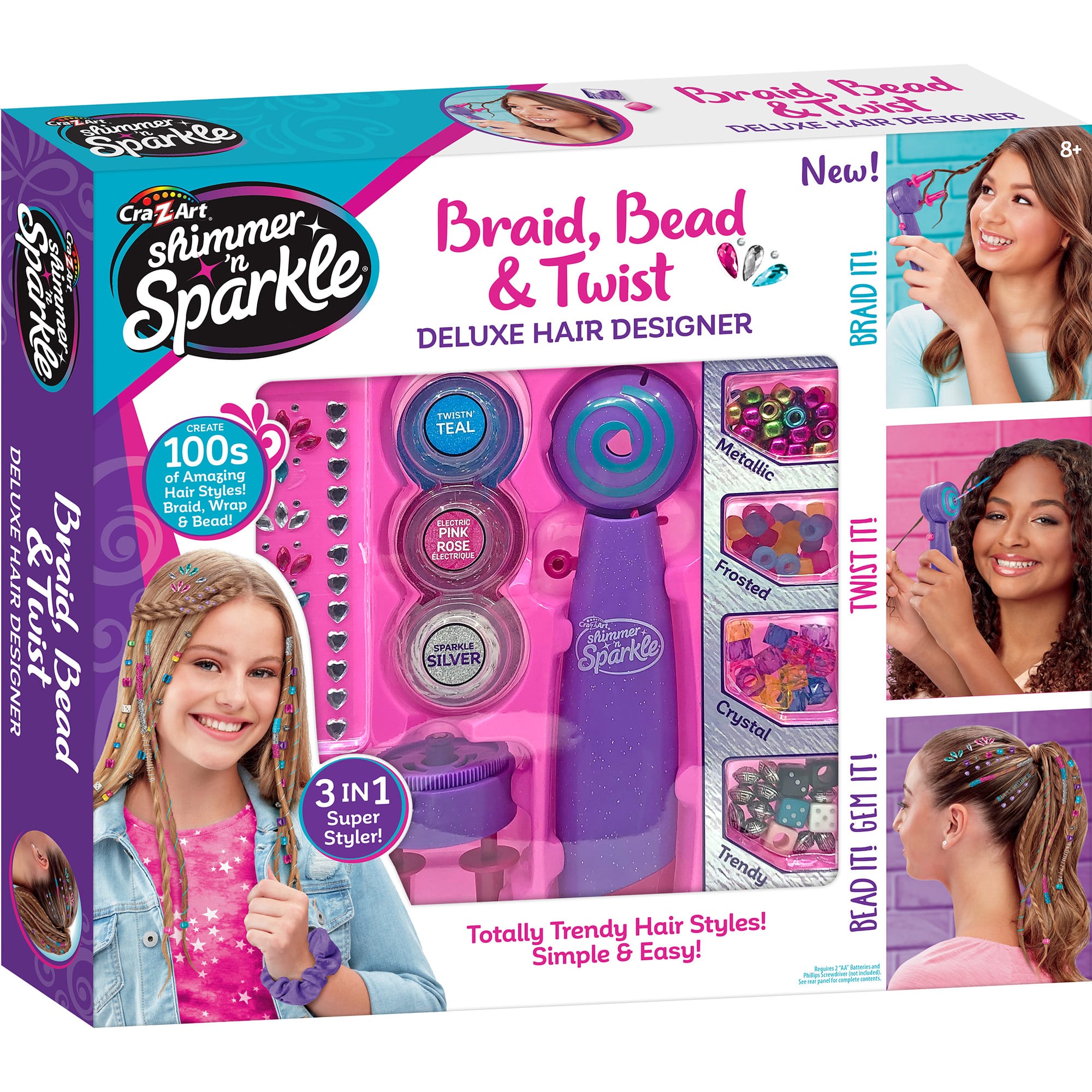 Cra-Z-Art® Shimmer 'n Sparkle Braid, Bead & Twist Deluxe Hair Designer
