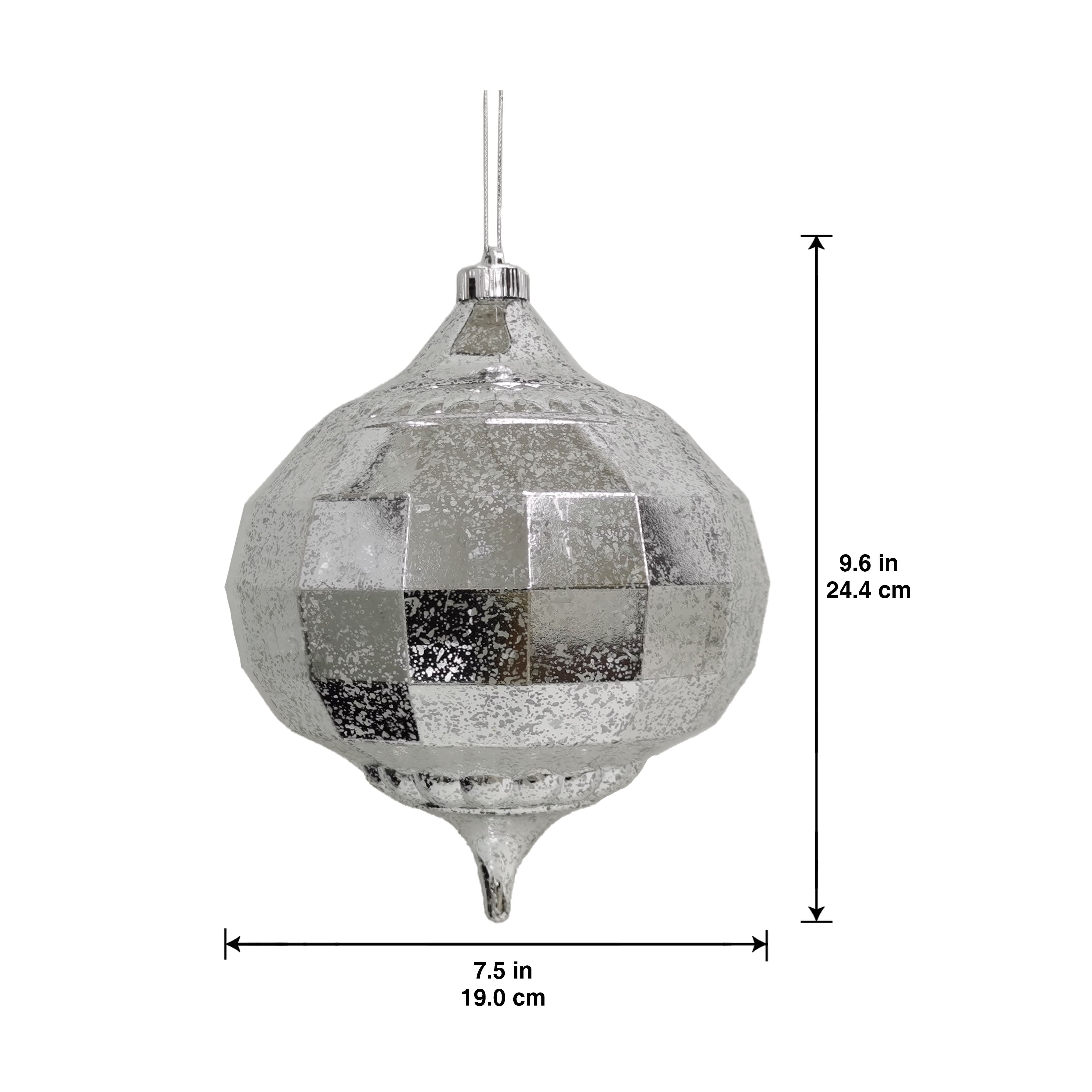 9.5&#x22; Silver Mercury Glass Onion Ornament by Ashland&#xAE;