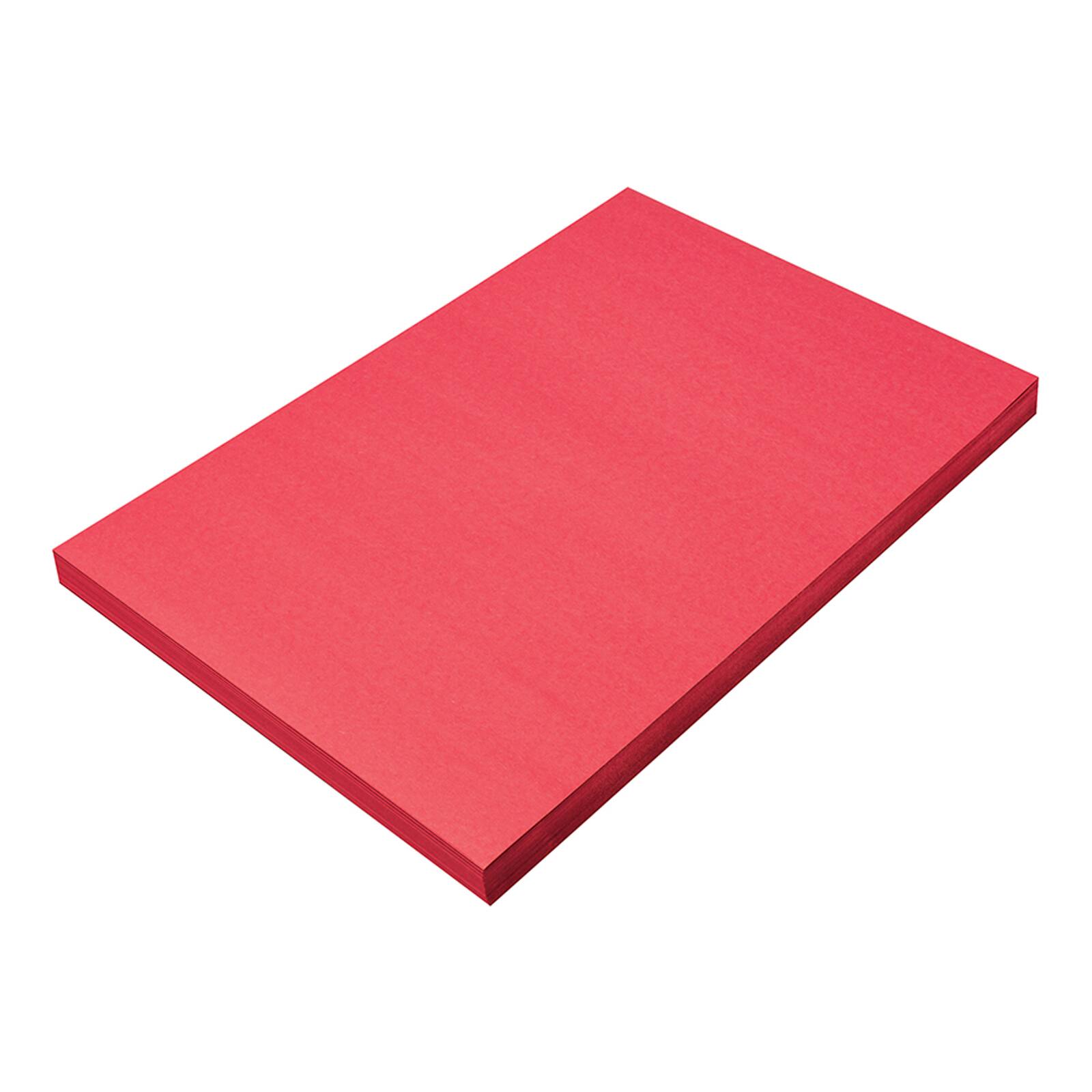 SunWorks® 12" x 18" Holiday Red Construction Paper, 3 Packs of 100 Sheets