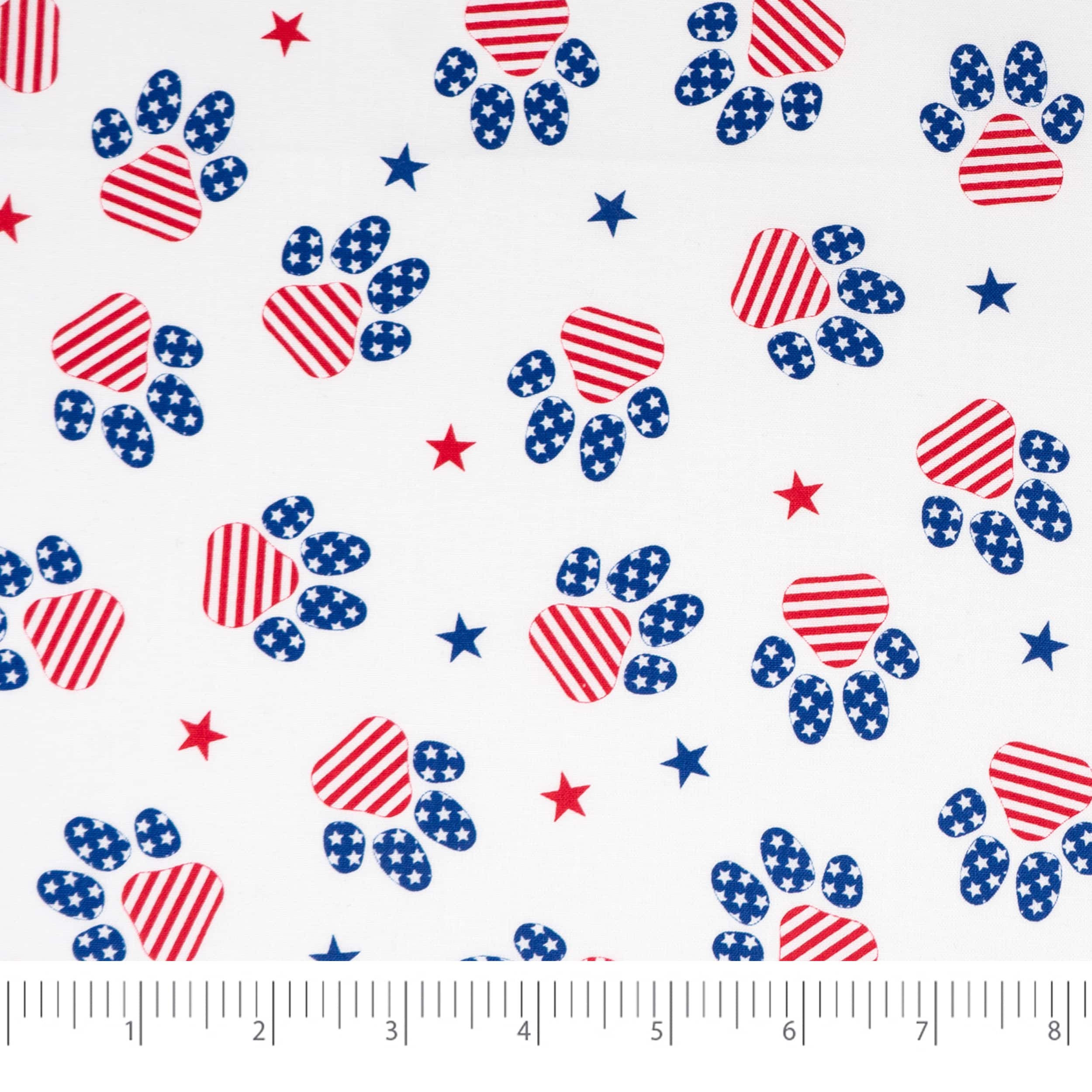 SINGER Patriotic Paws Cotton Fabric