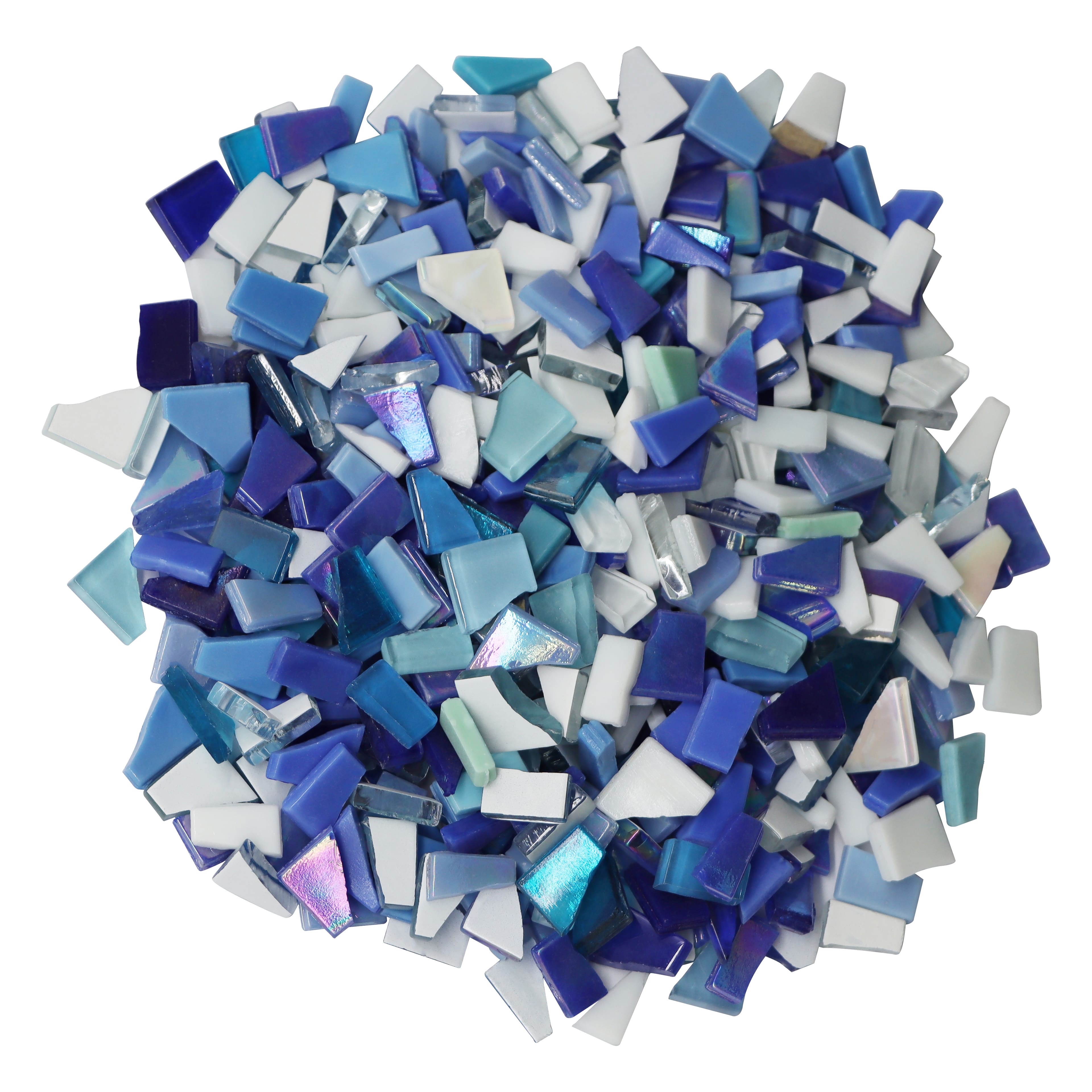 10&#x22; x 14&#x22; Blue Wave Mosaic Tray Kit by Make Market&#xAE;