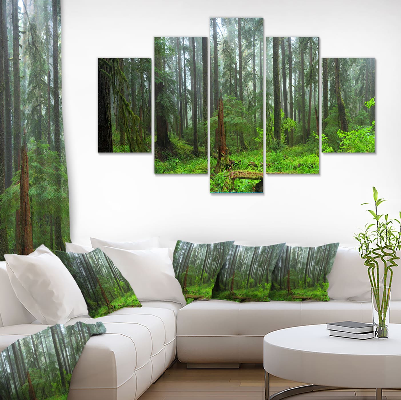 Designart - Hoh Rain Forest - Large Landscape Photography Canvas Art Print
