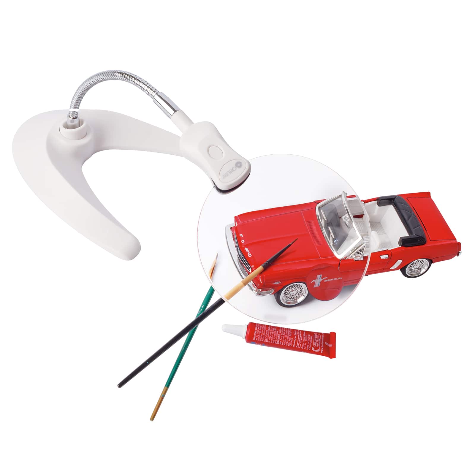 OttLite 5" LED Magnifier with Clip & Stand