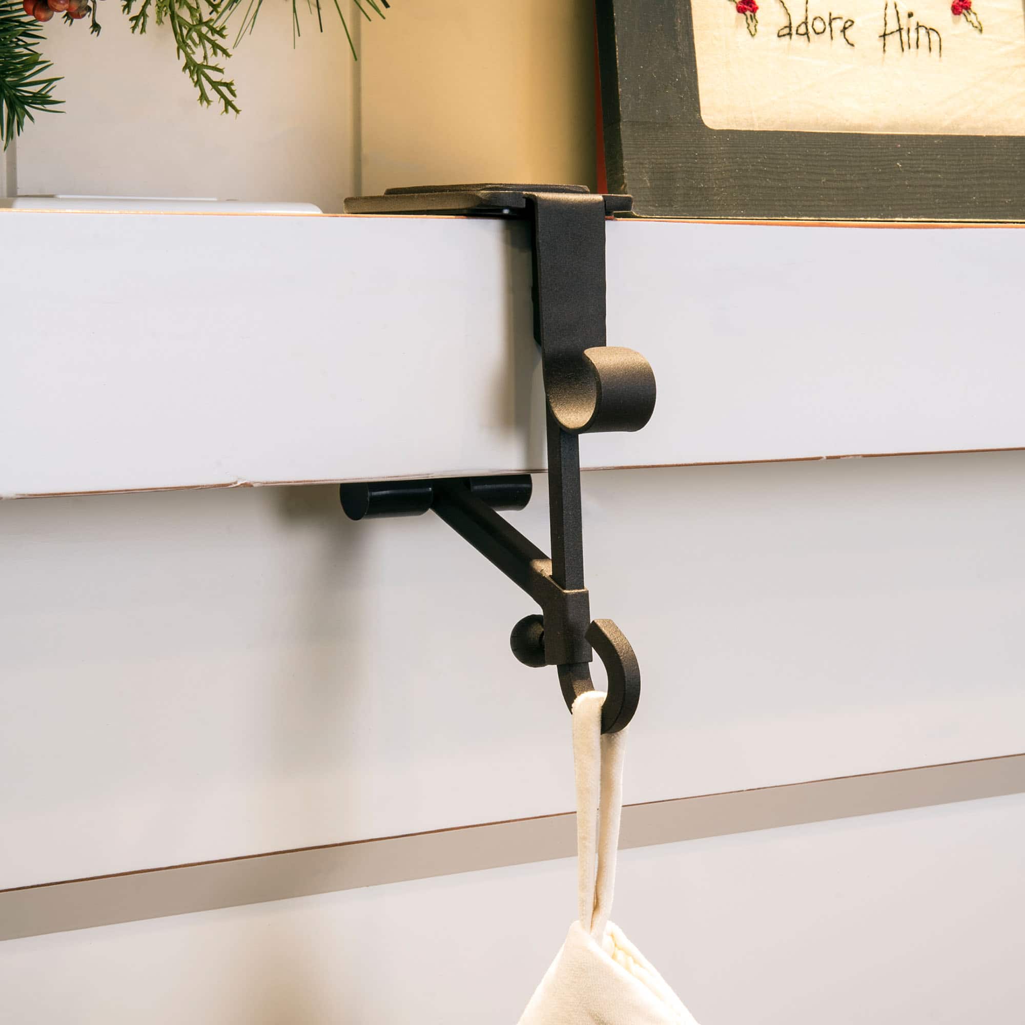 Village Lighting Mantle Garland & Stocking Hanger