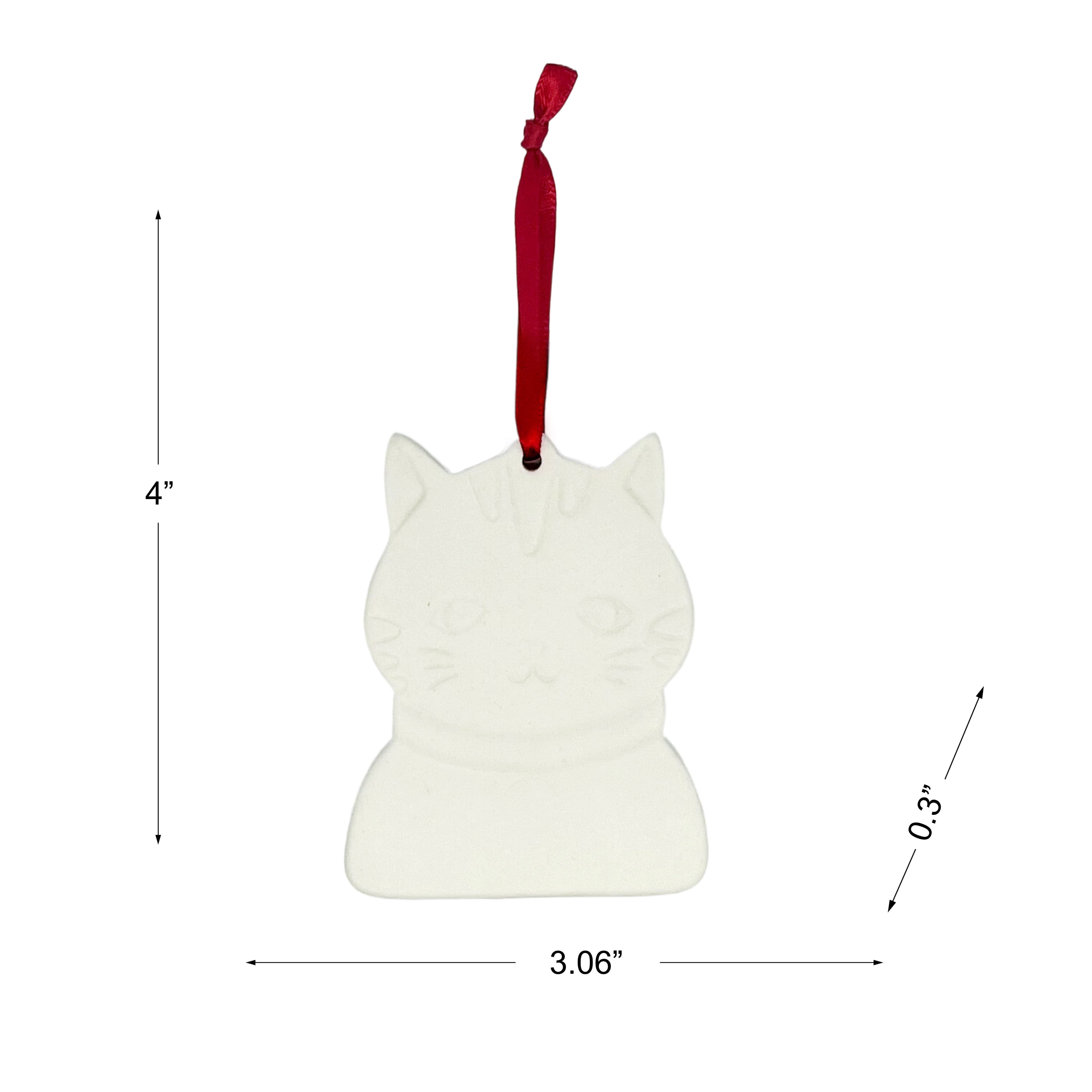 4&#x22; DIY Ceramic Cat Ornament by Make Market&#xAE;