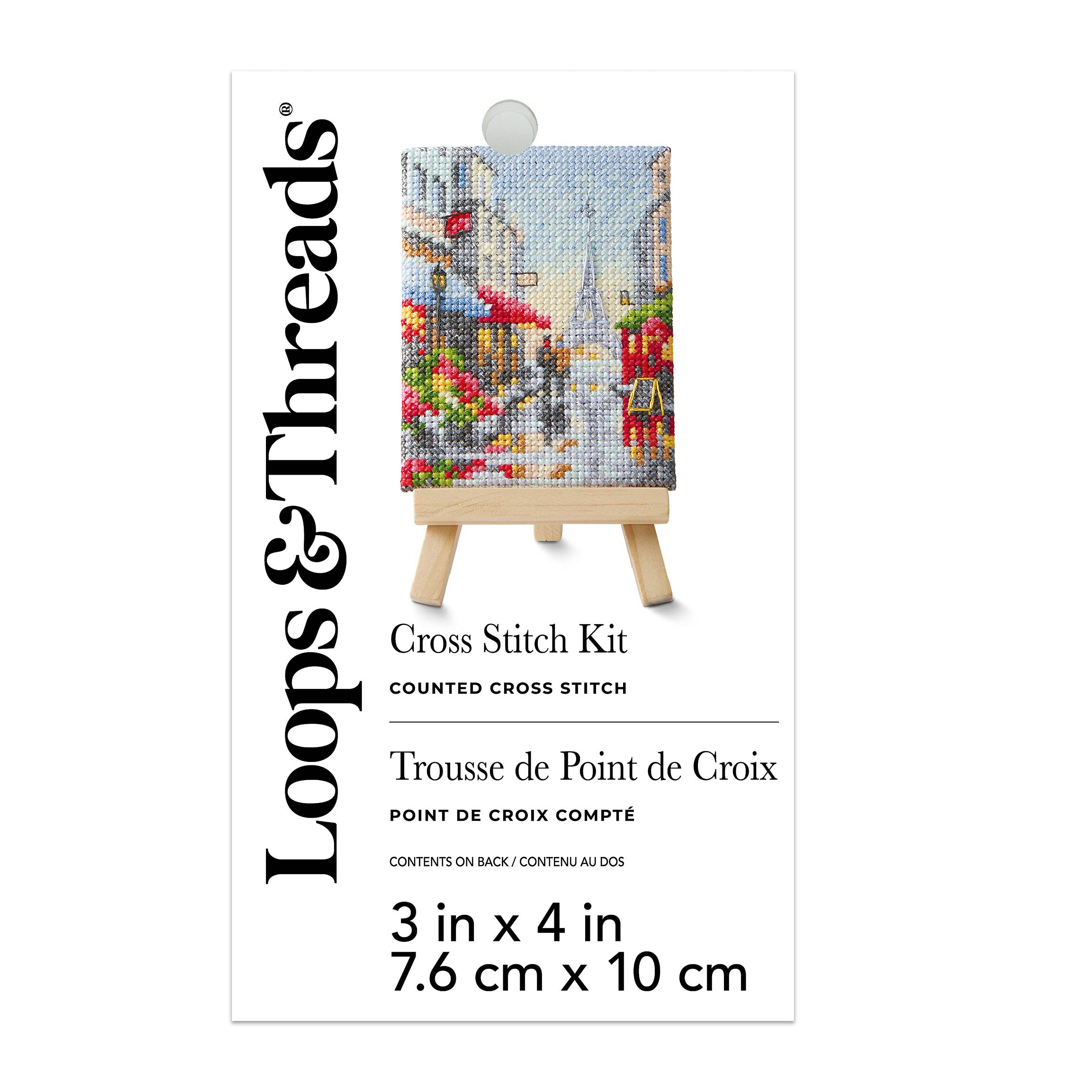 3&#x22; x 4&#x22; Paris Counted Cross Stitch Kit by Loops &#x26; Threads&#xAE;