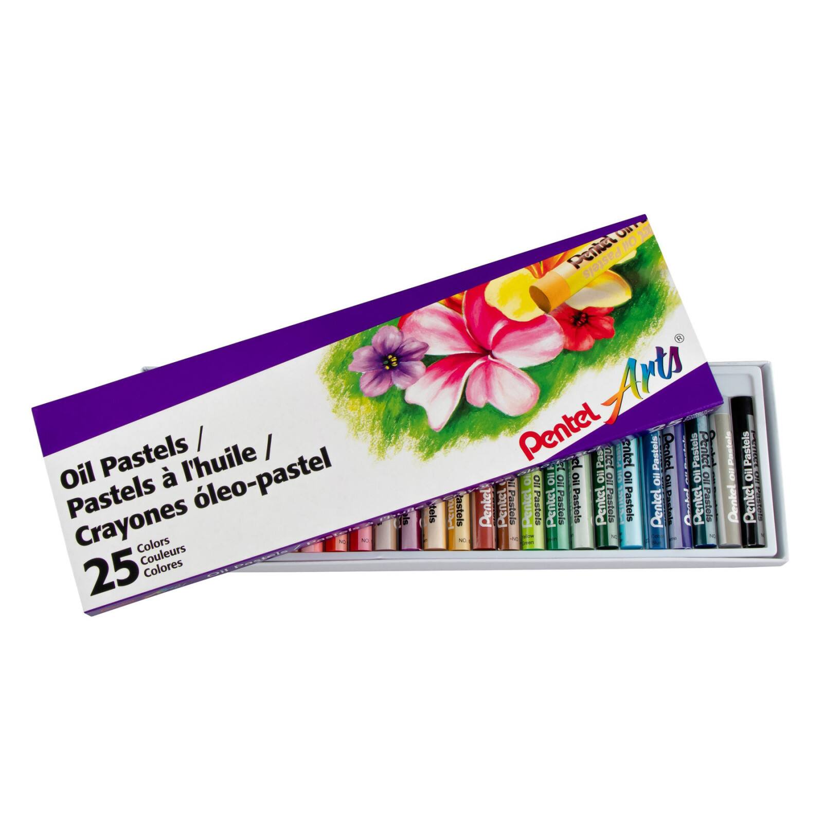 Pentel Arts&#xAE; 25 Color Oil Pastels Set