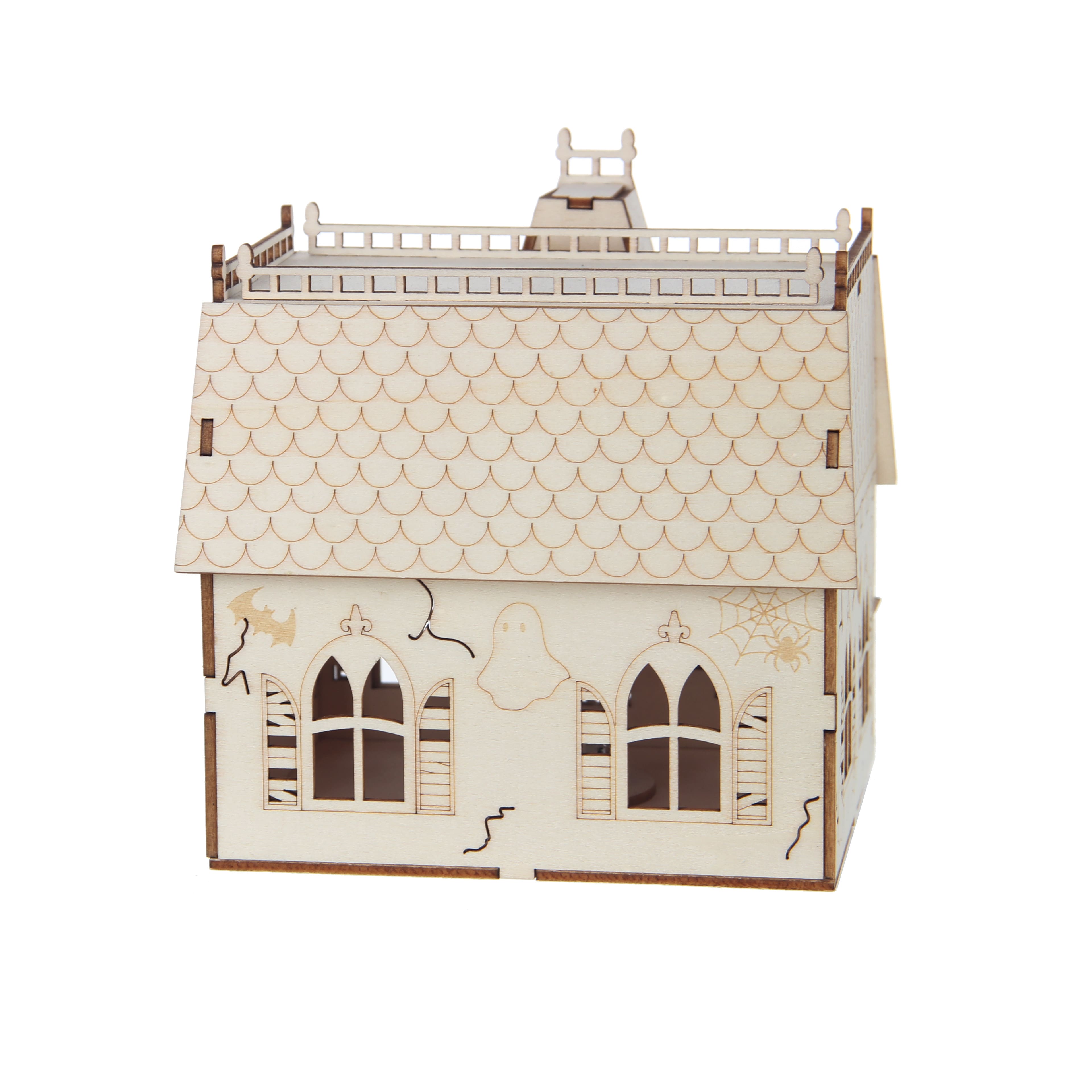 6" DIY Village Haunted House LED Wood Décor by Make Market®