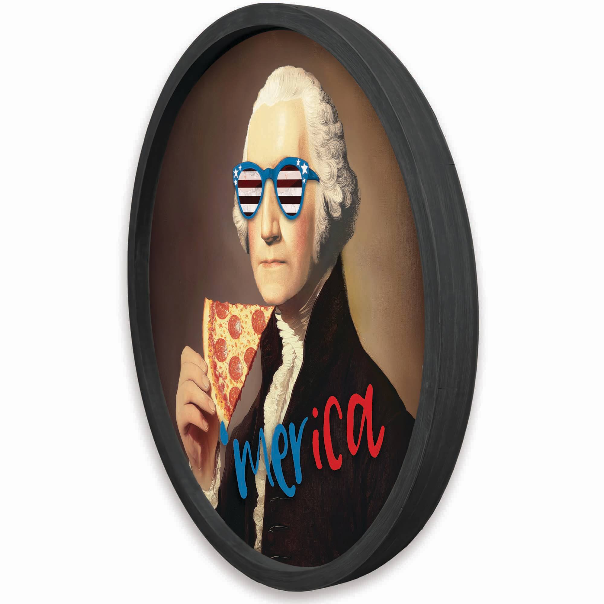 20" Round Pizza George Framed Print