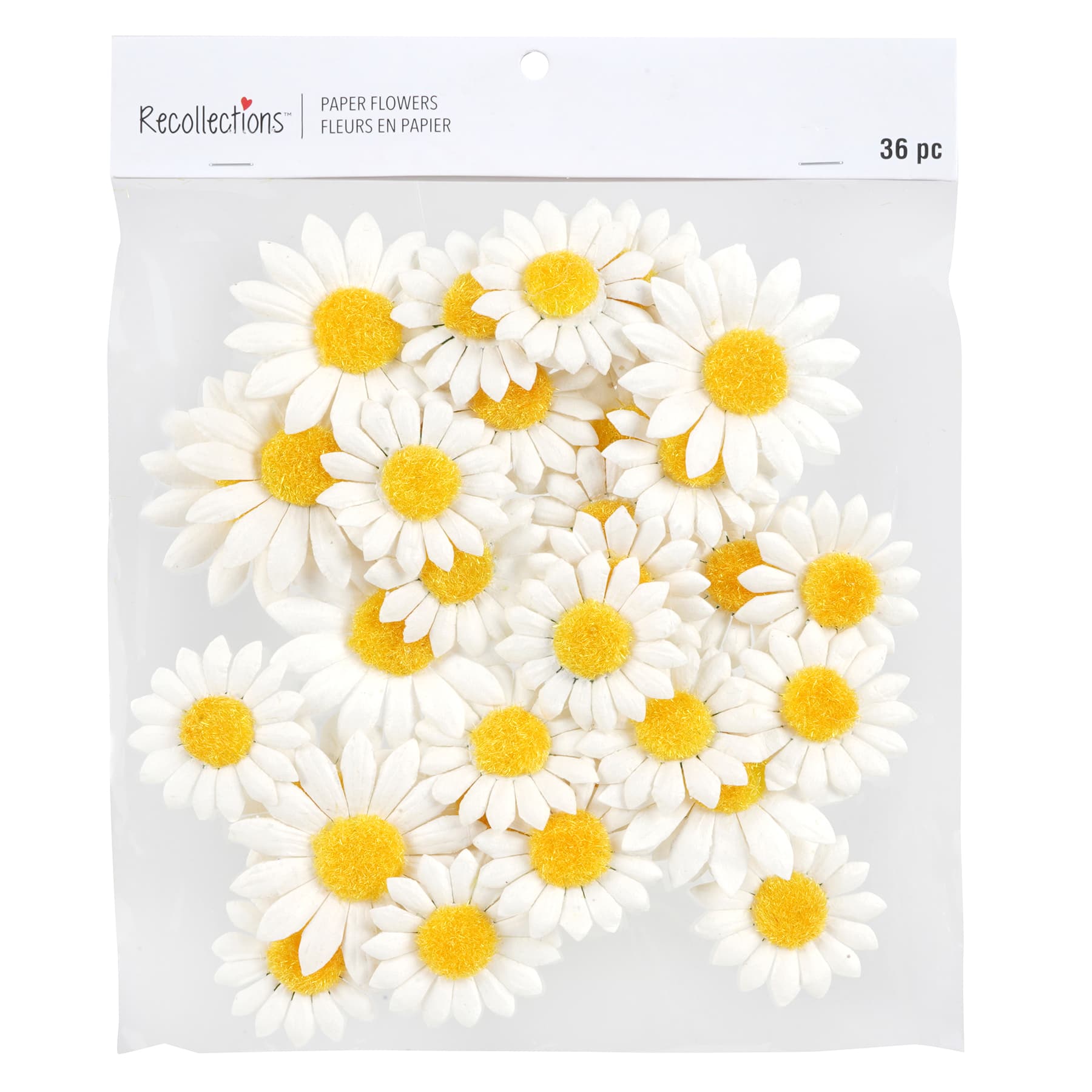 12 Packs: 36 ct. (432 total) White Daisy Paper Flowers by Recollections&#x2122;