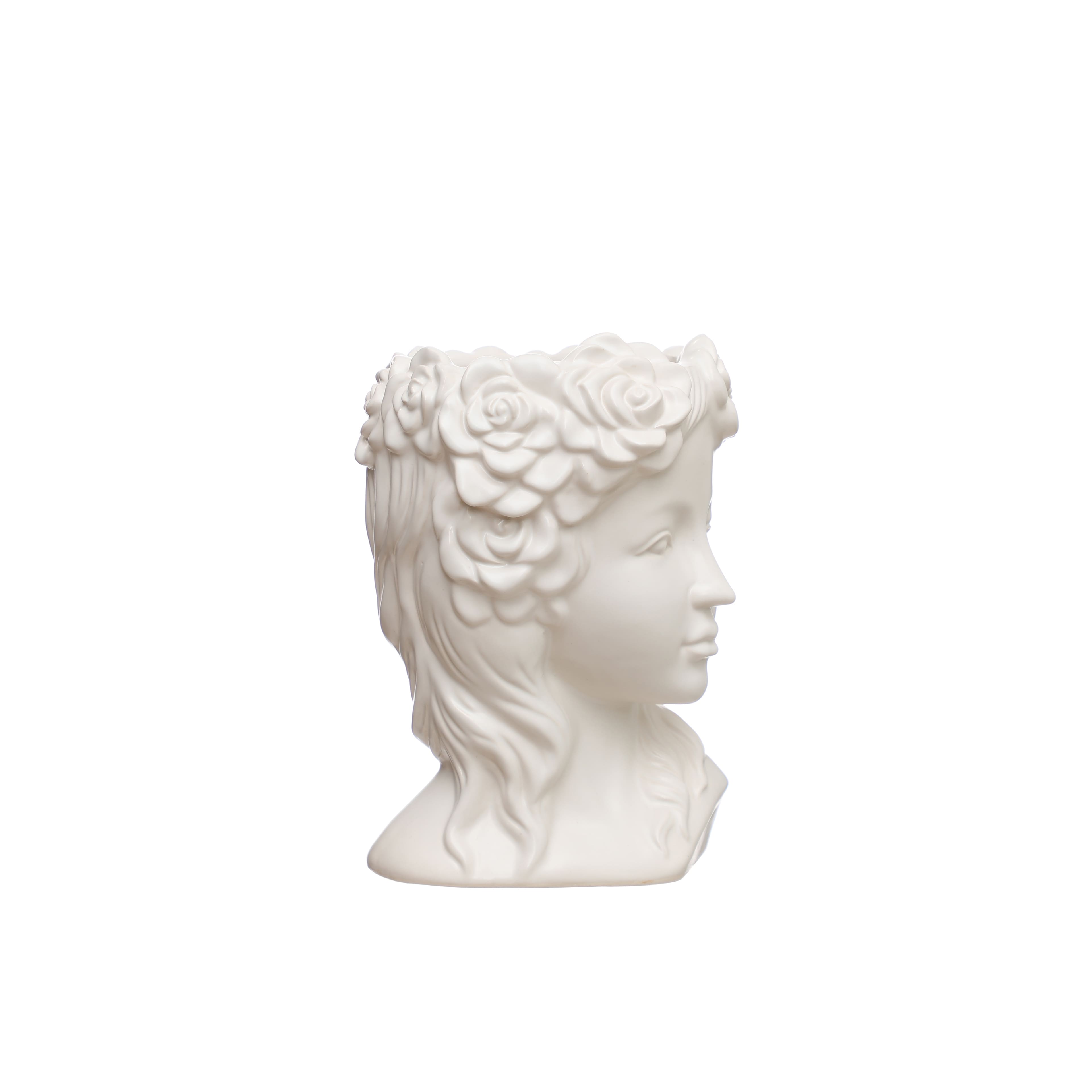 7.5&#x22; Head Bust Ceramic Planter by Ashland&#xAE; 