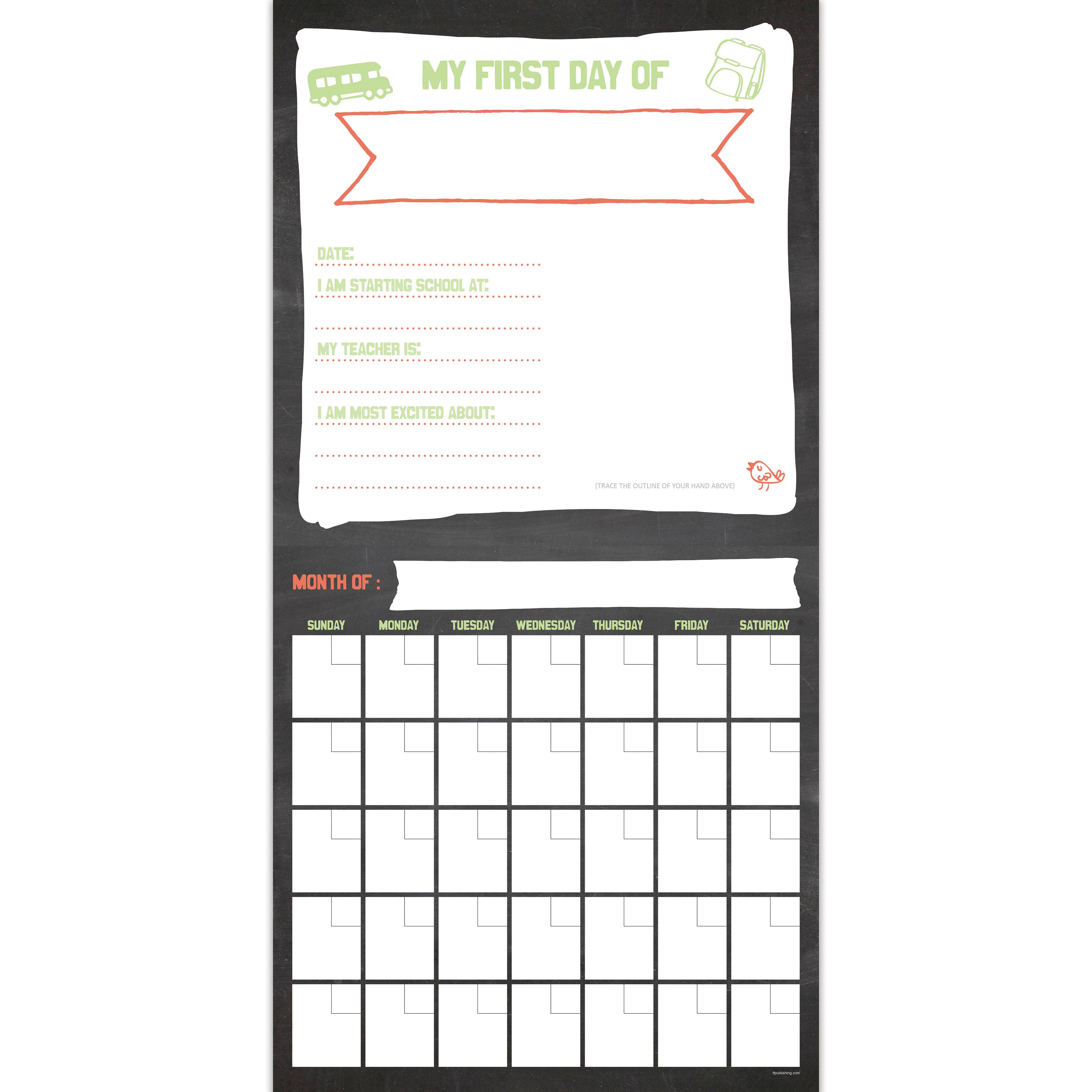 TF Publishing My School Year Undated Wall Calendar