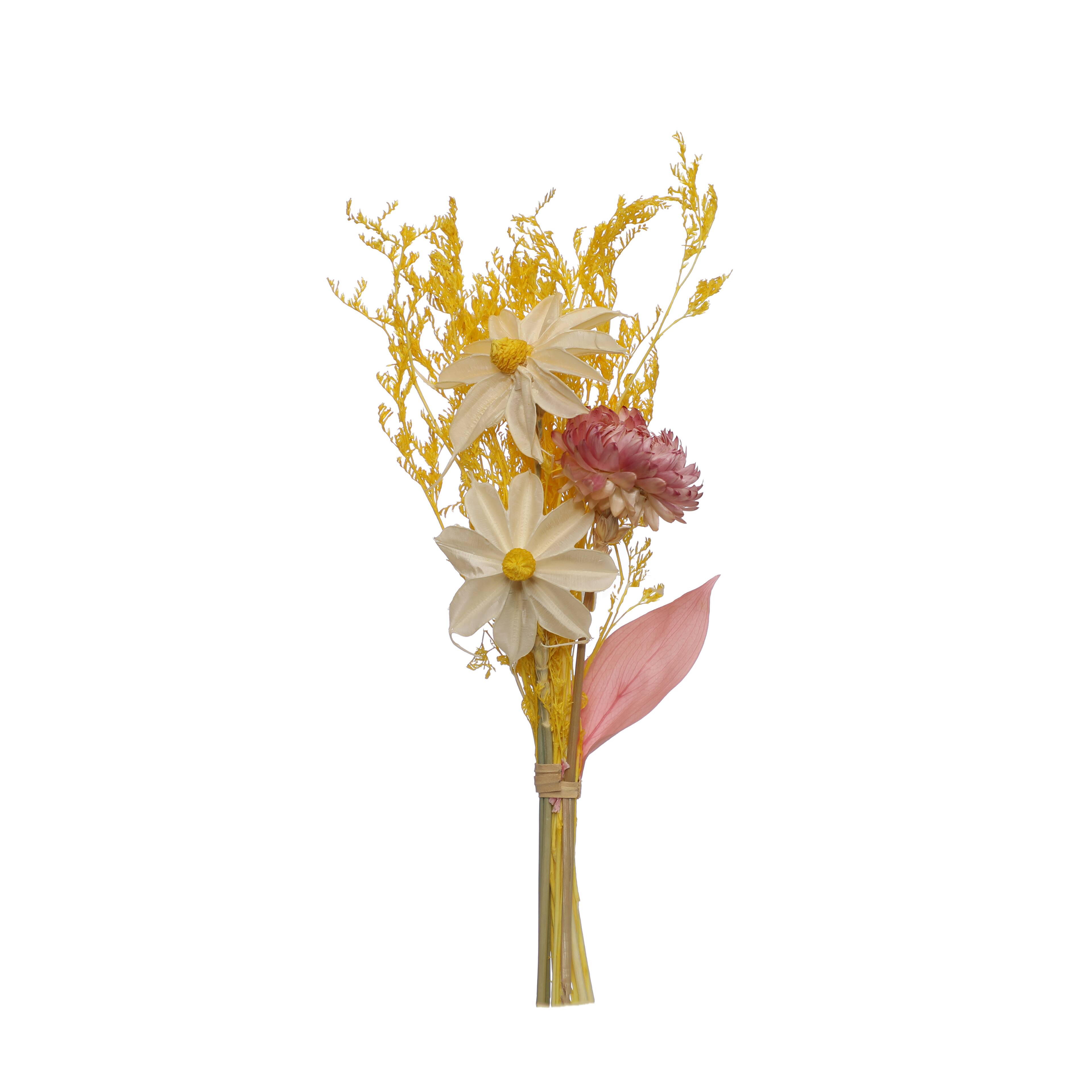 Pink & Yellow Dried Flowers Mini Bundle by Ashland®