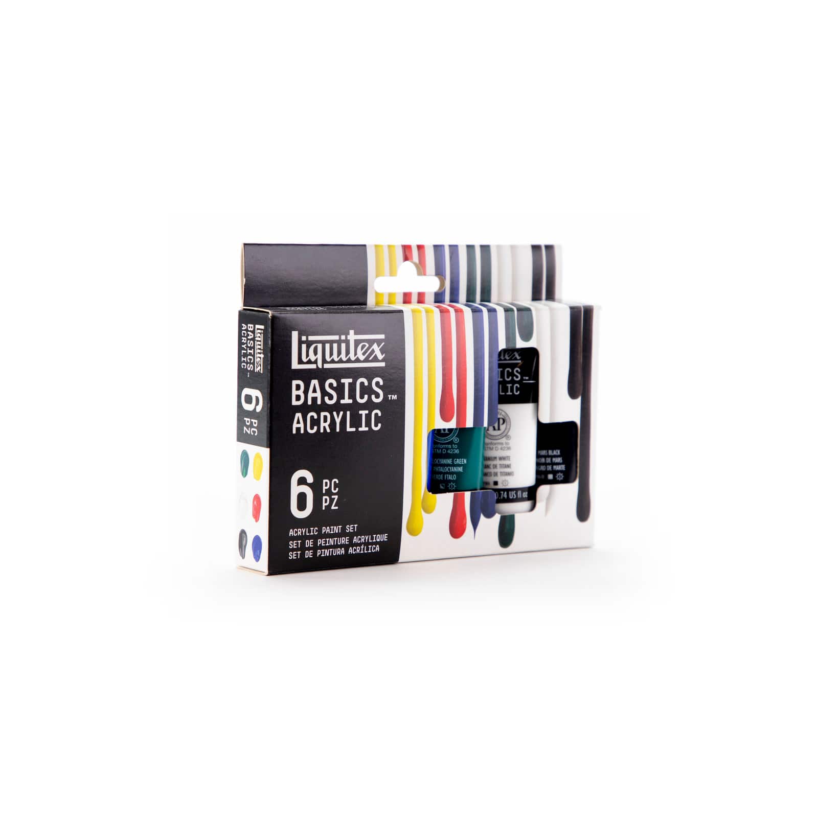 Liquitex&#xAE; BASICS&#x2122; Introductory 6 Color Acrylic Color Set 