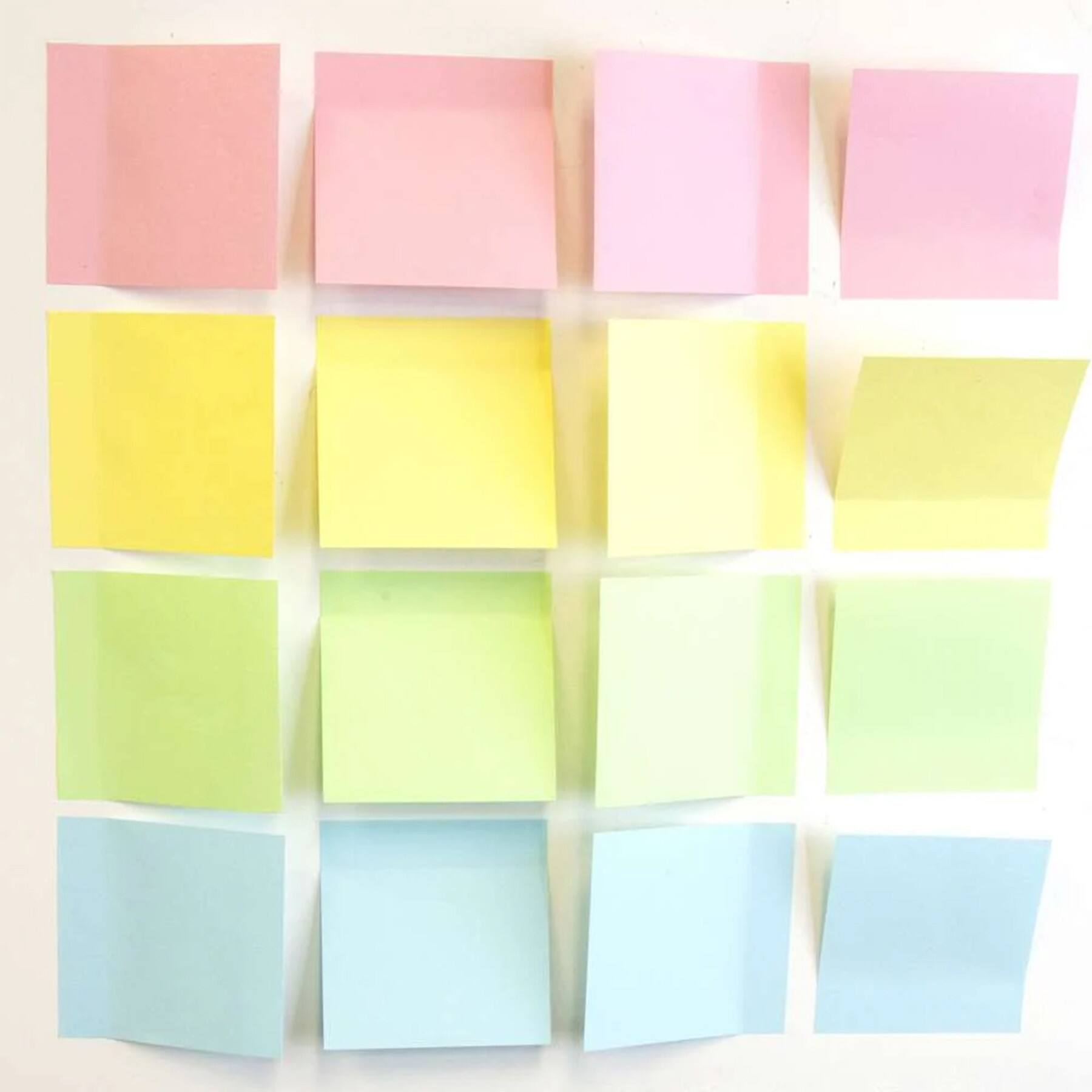 BAZIC Products® 3" x 3" Assorted Sticky Notepads