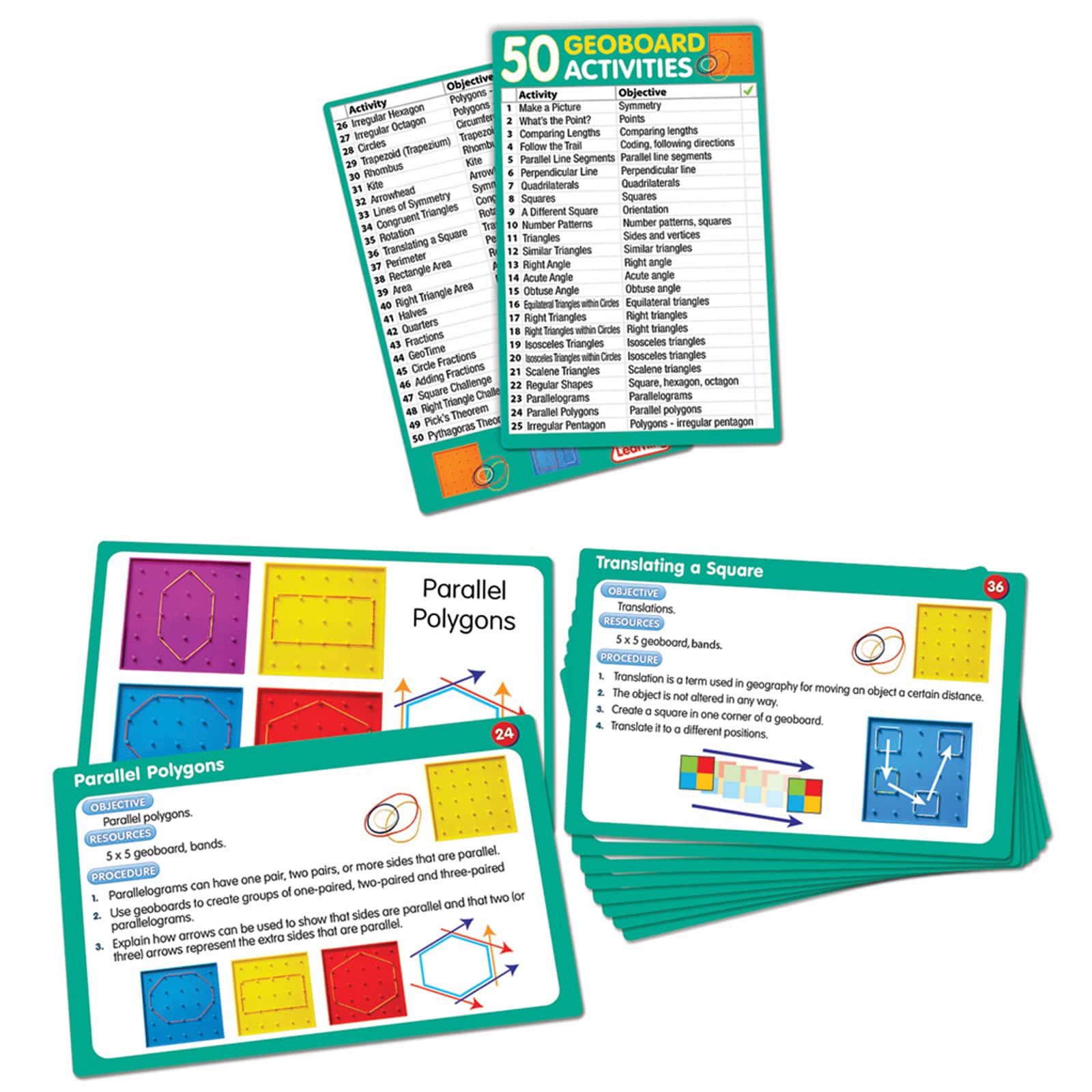 Junior Learning® 50 Geoboards Activities