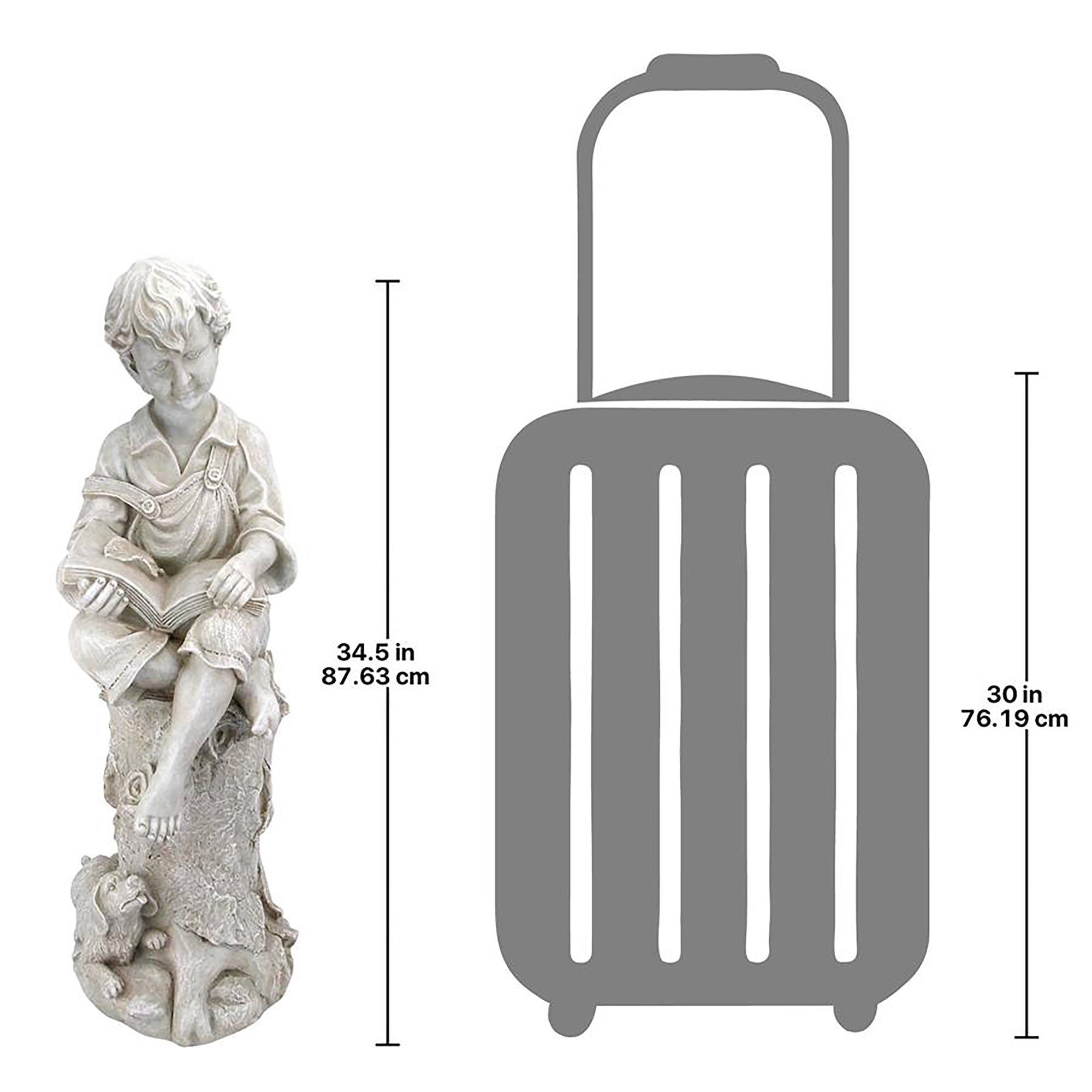 Design Toscano 34.5&#x22; Sebastian the Reading Child Garden Statue