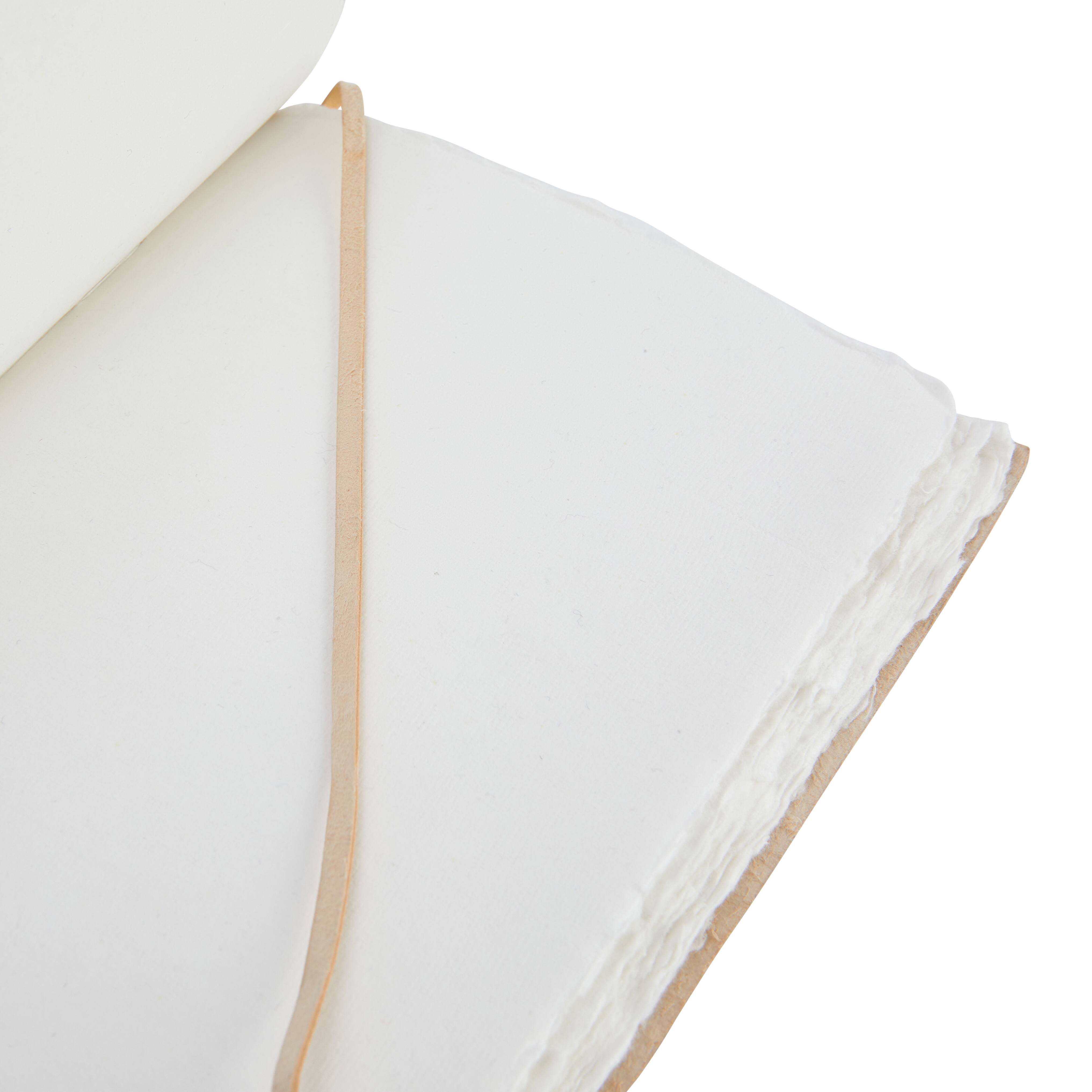 Hello Honey&#xAE; Tan Embossed Leaf Leather Bound Journal with Bookmark