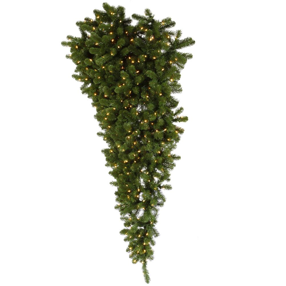 6ft. Pre-Lit American Upside Down Artificial Christmas Tree, Clear Lights