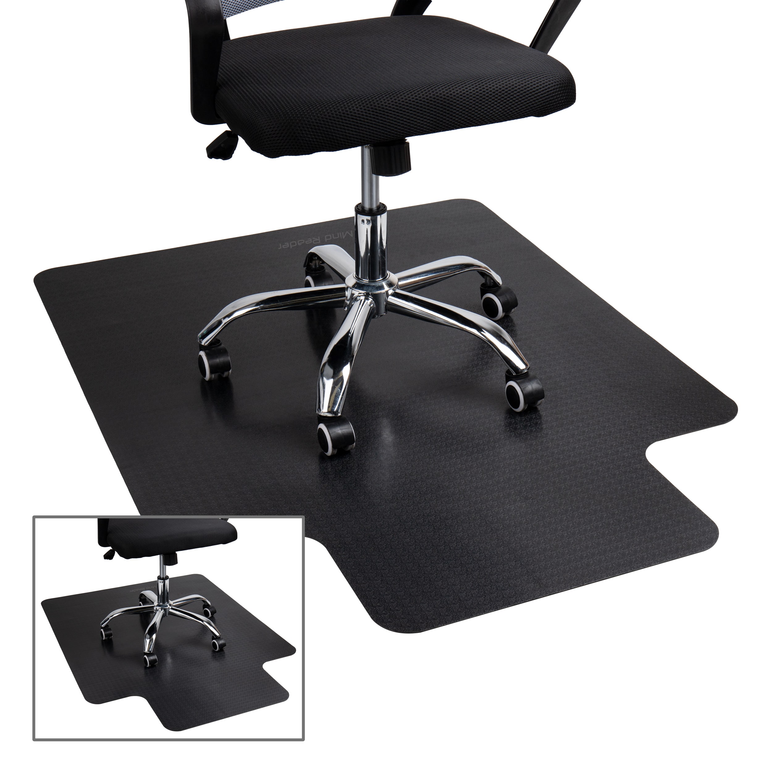 Mind Reader 9-to-5 Collection Black Office Chair Mat, 2ct.