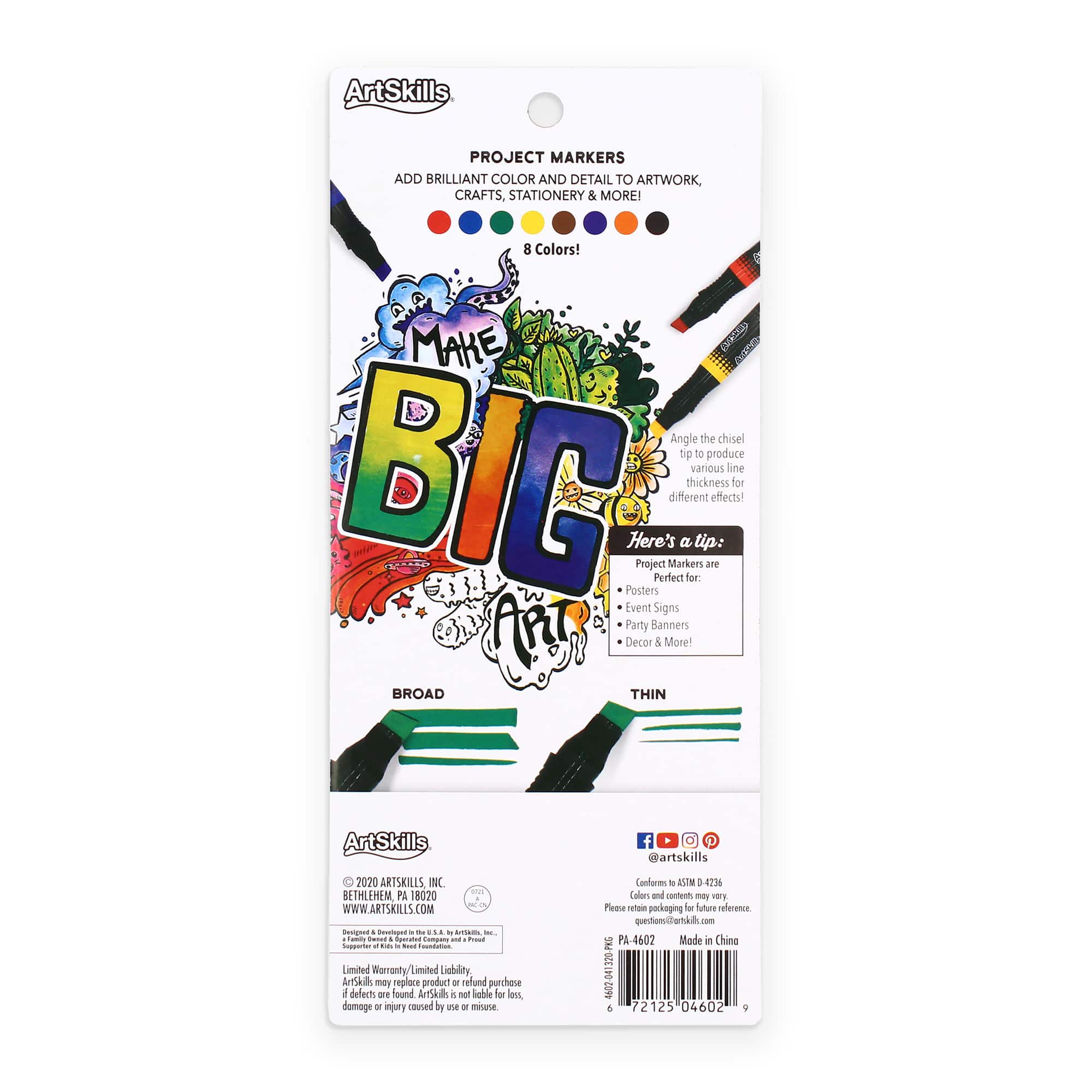 ArtSkills&#xAE; Dual Ended Chisel Tip Marker Set