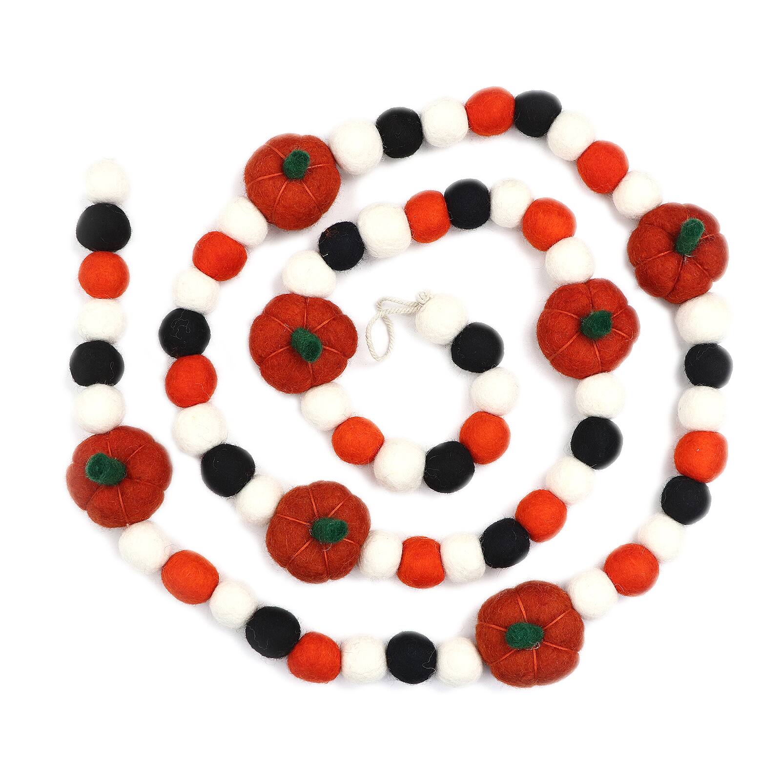6ft. Felt Pumpkin &#x26; Pom Pom Garland by Ashland&#xAE;