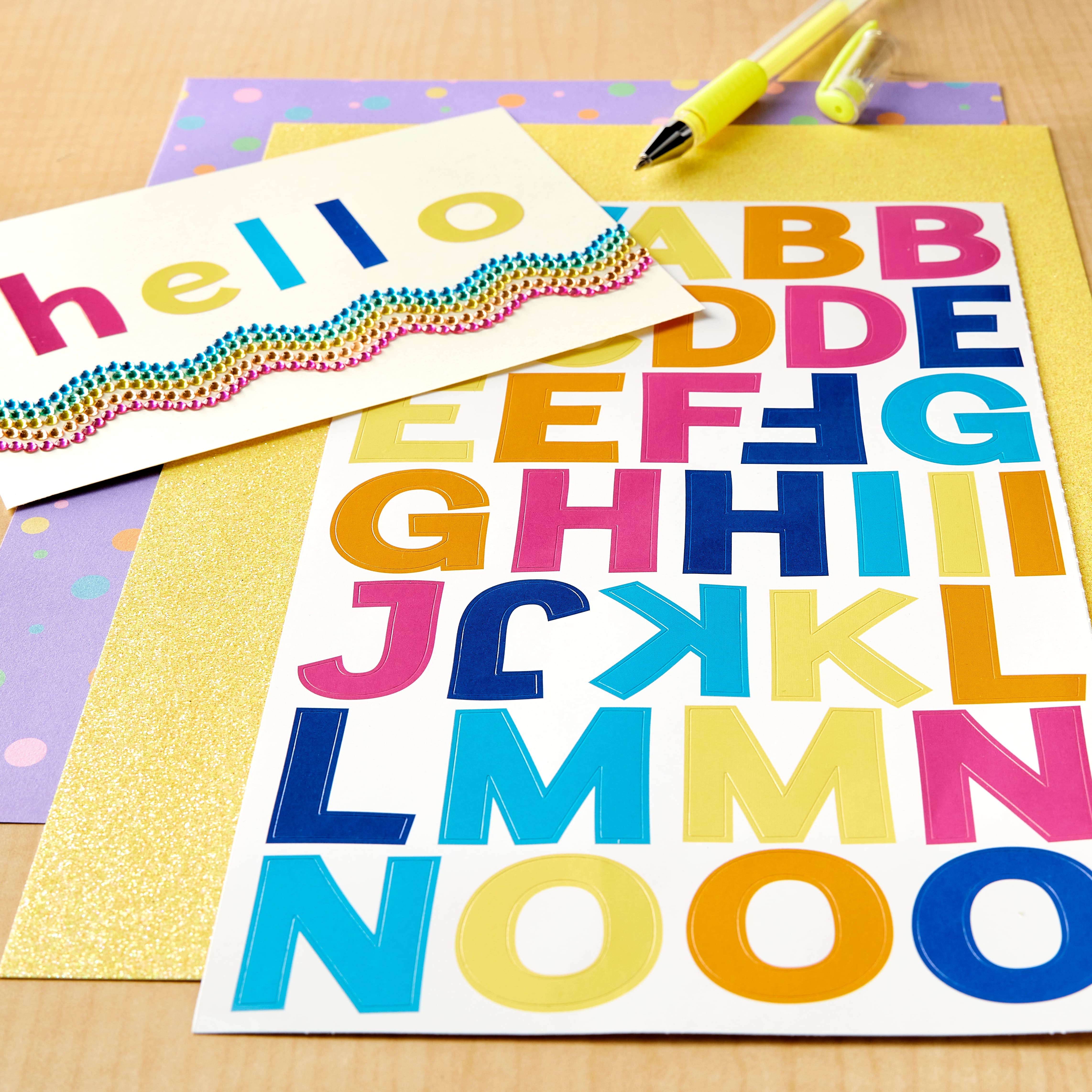 12 Pack: Multicolored Block Alphabet Stickers by Recollections™