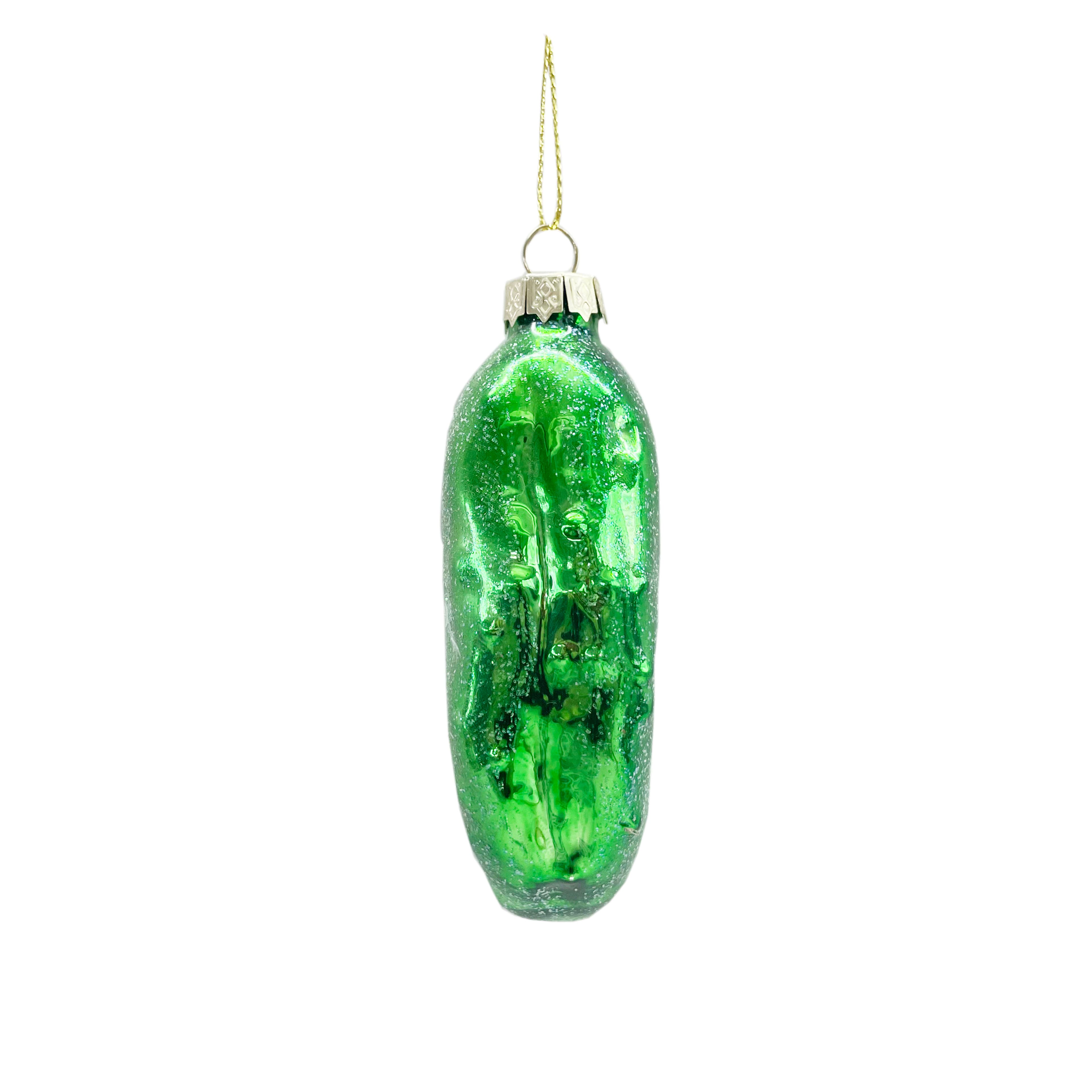 4&#x22; Green Pickle Glass Ornament by Ashland&#xAE;