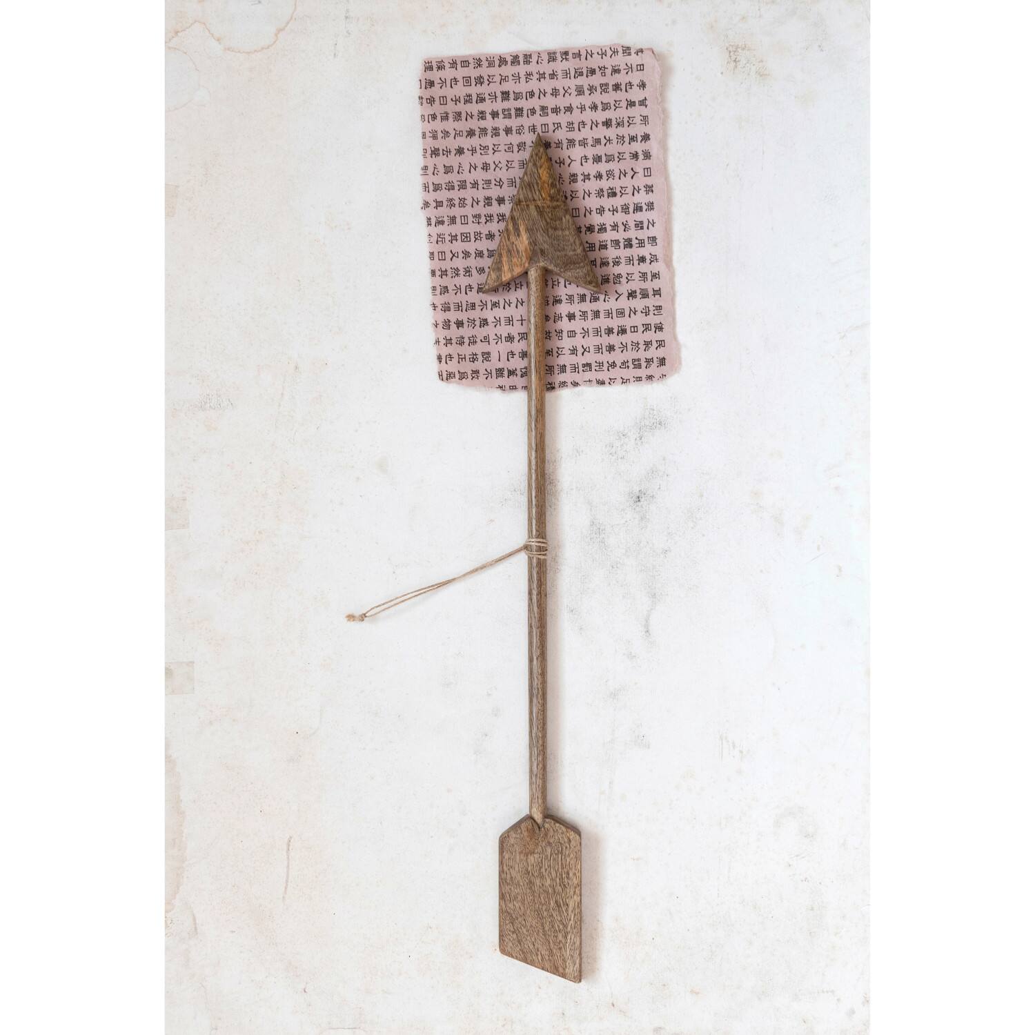 Hello Honey&#xAE; 20&#x22; Carved Mango Wood Arrow Wall D&#xE9;cor