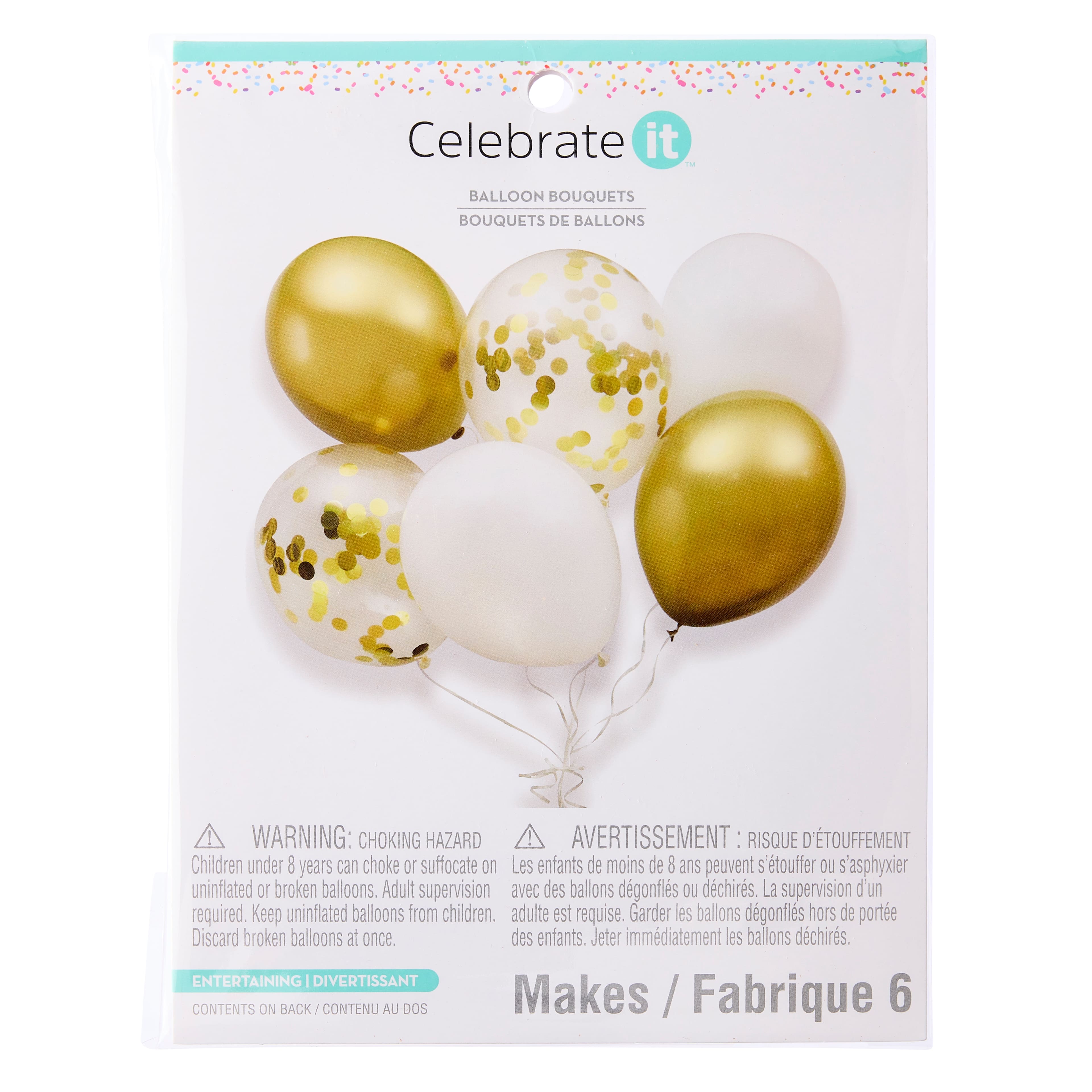 Gold Balloon Bouquet Kit by Celebrate It&#x2122;