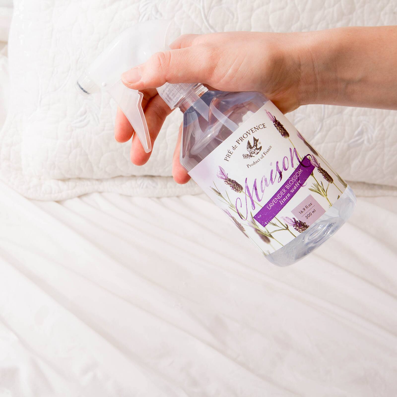 European Soaps Lavender Linen Water with Sprayer, 500mL