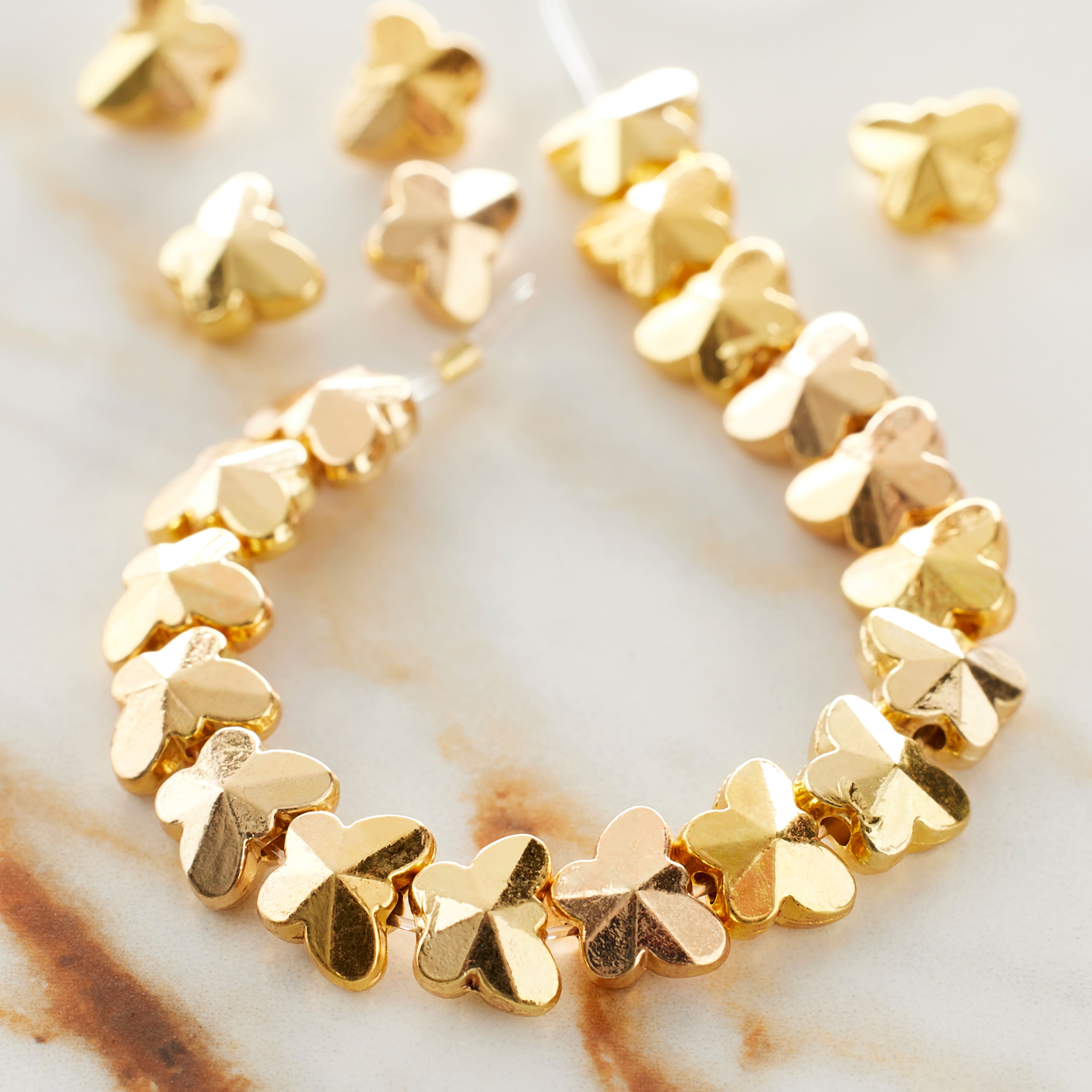 Gold Metal Butterfly Beads by Bead Landing&#x2122;