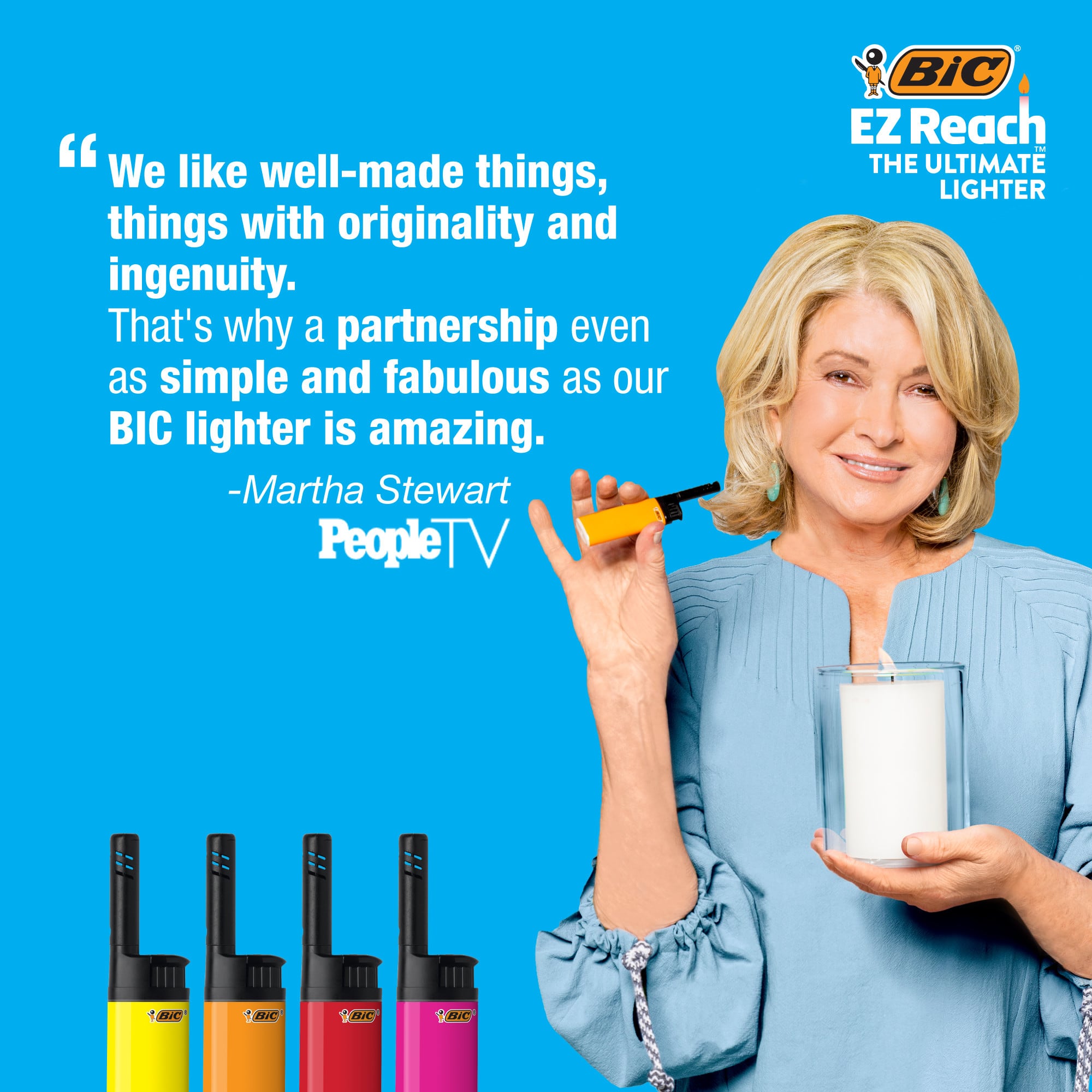 Assorted BIC® EZ Reach Lighters, 2ct.