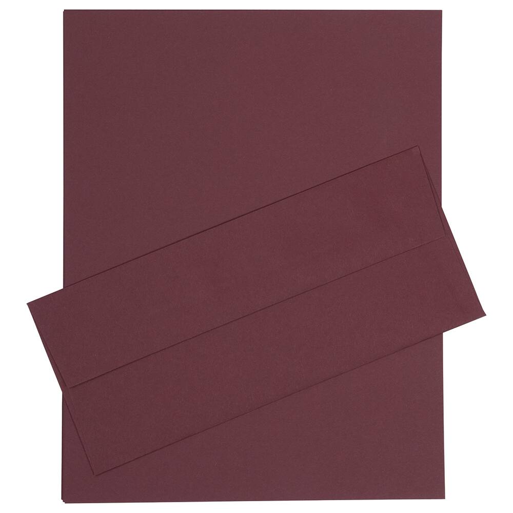 JAM Paper 8" x 11.5" Letter Paper & Envelopes #10 Business Stationery Set, 50ct.