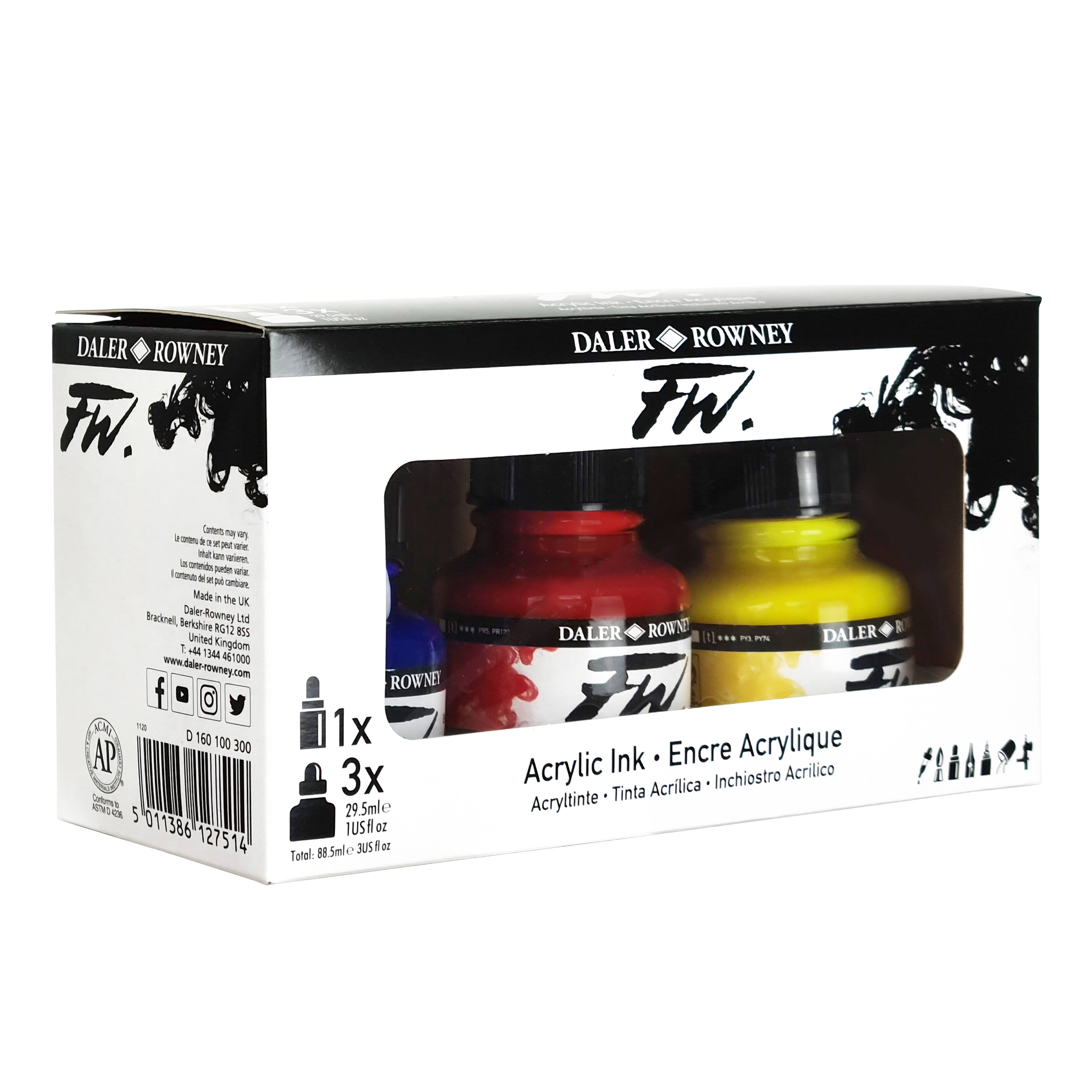 Daler-Rowney FW Acrylic Ink Starter Set