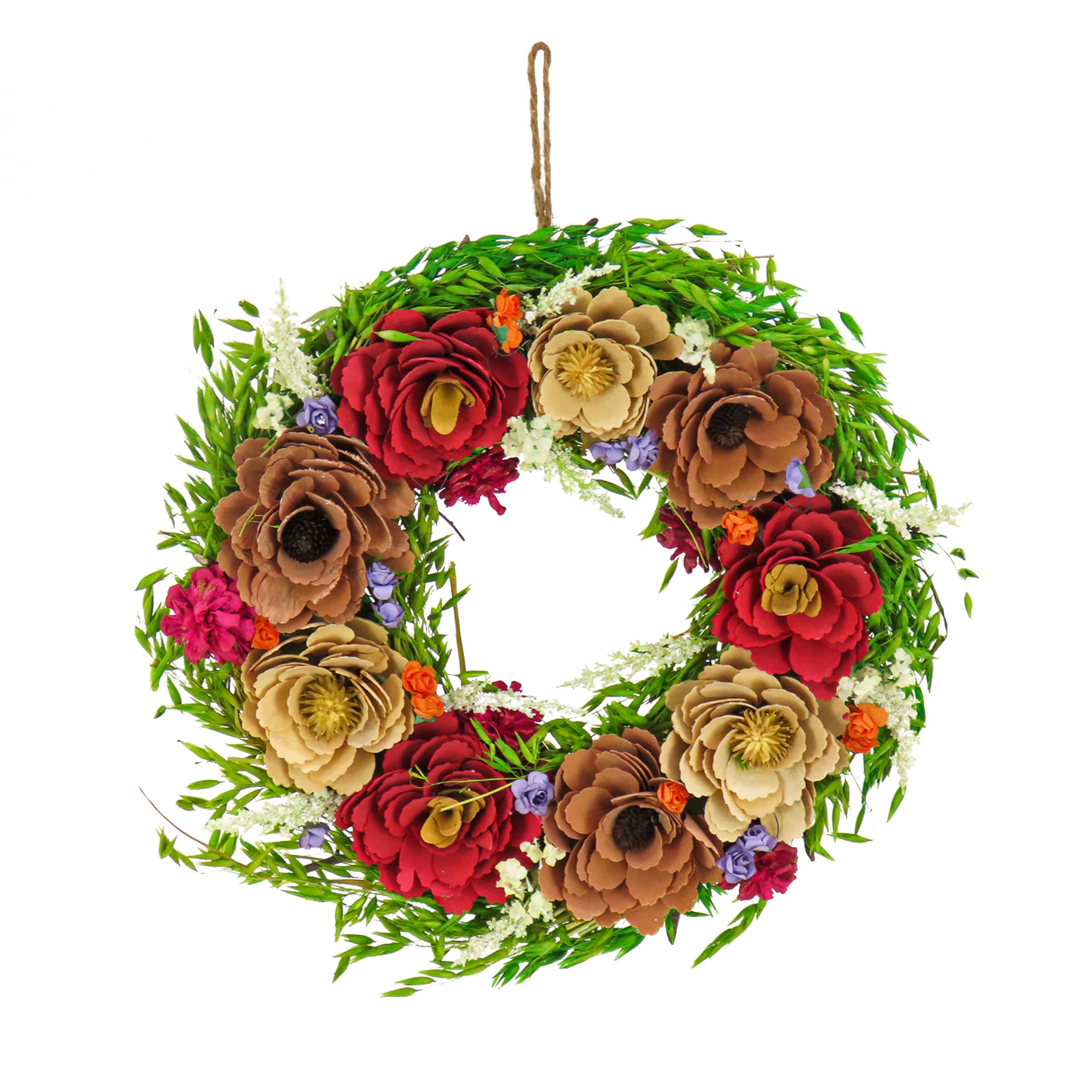 17&#x22; Spring Blooms Floral Wreath