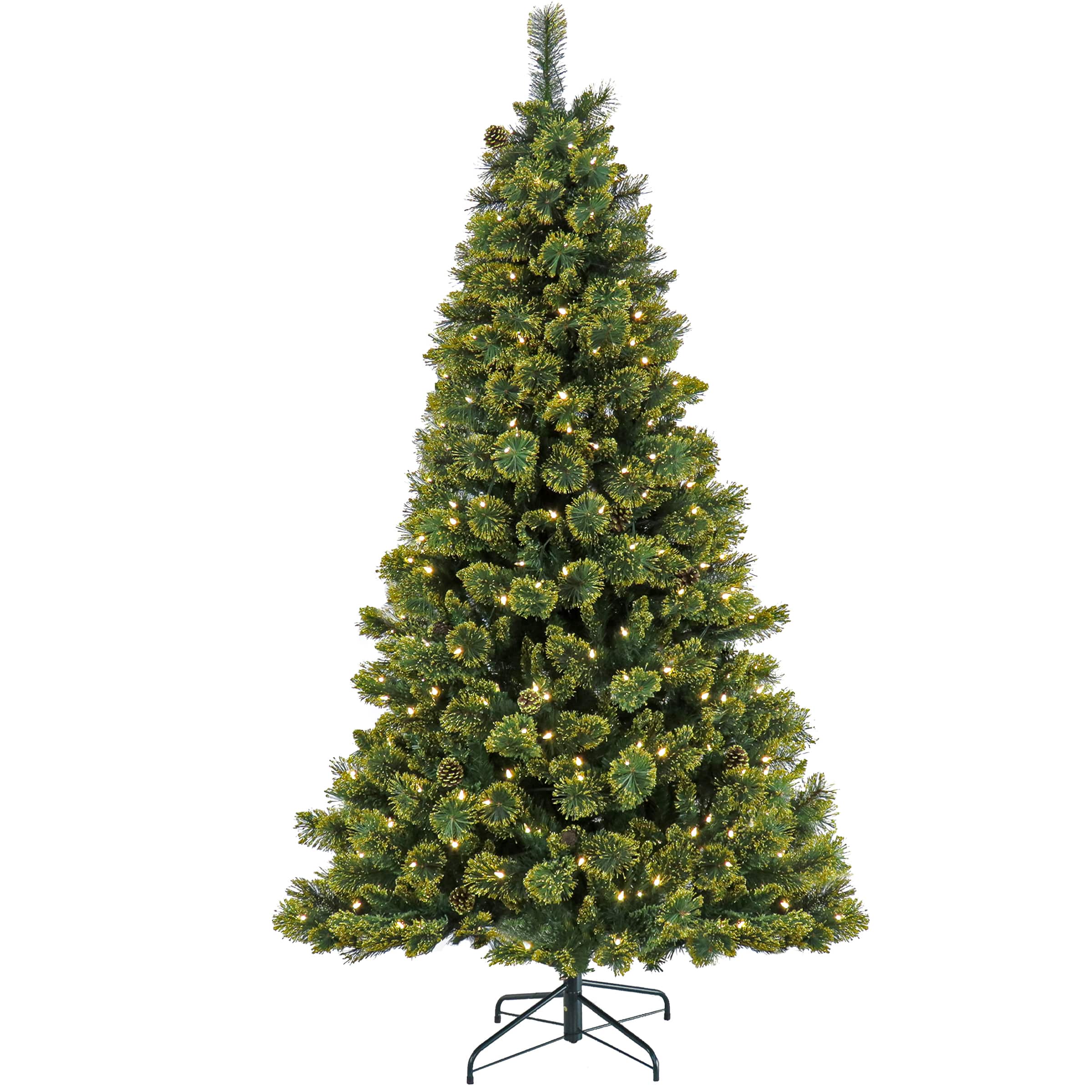 7ft. Pre-Lit Maine Pine Artificial Christmas Tree, Warm White LED Lights