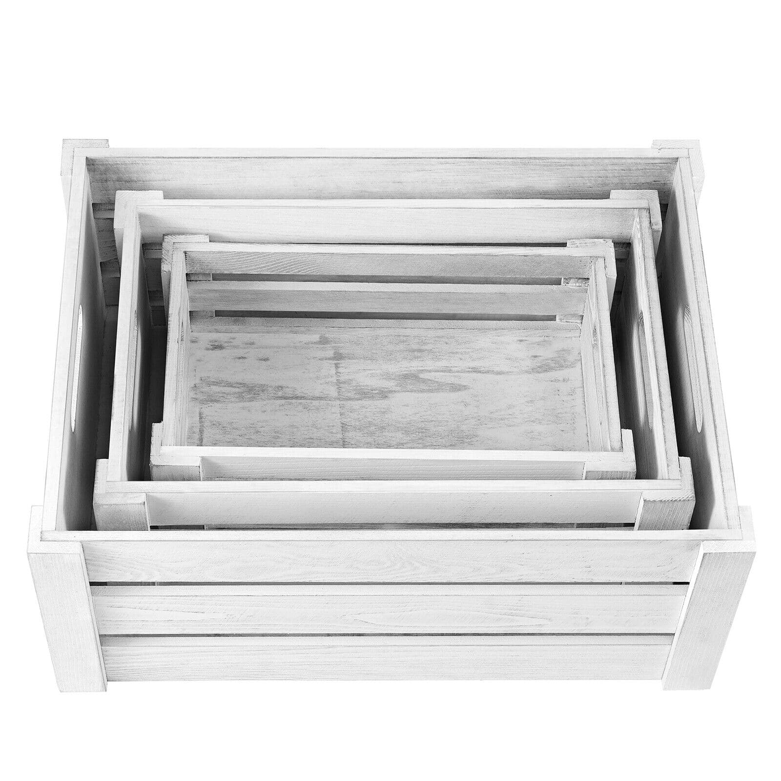 NEX&#x2122; Distressed Wood Storage Containers Display Risers Set