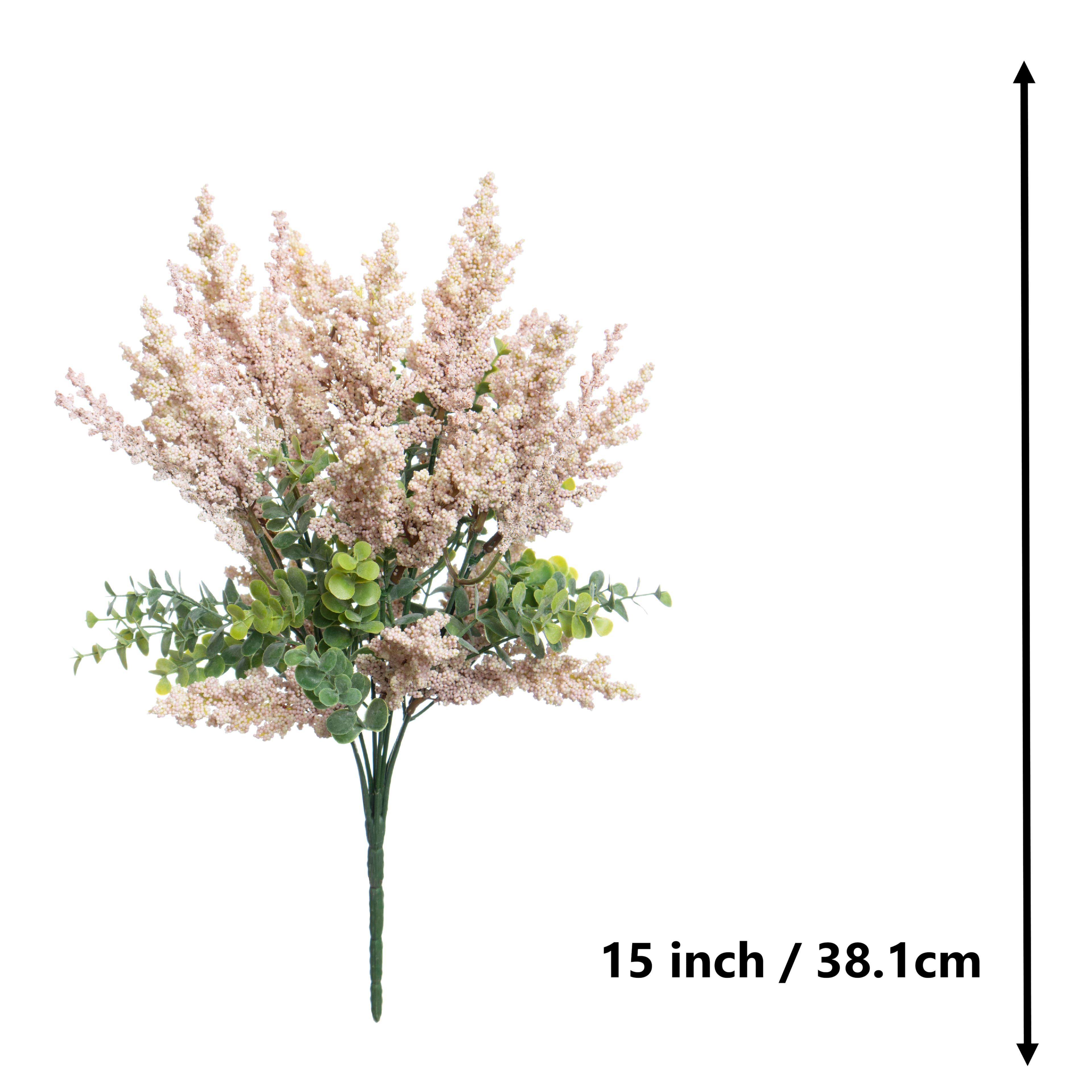 15&#x22; Pink Heather &#x26; Eucalyptus Bush by Ashland&#xAE;