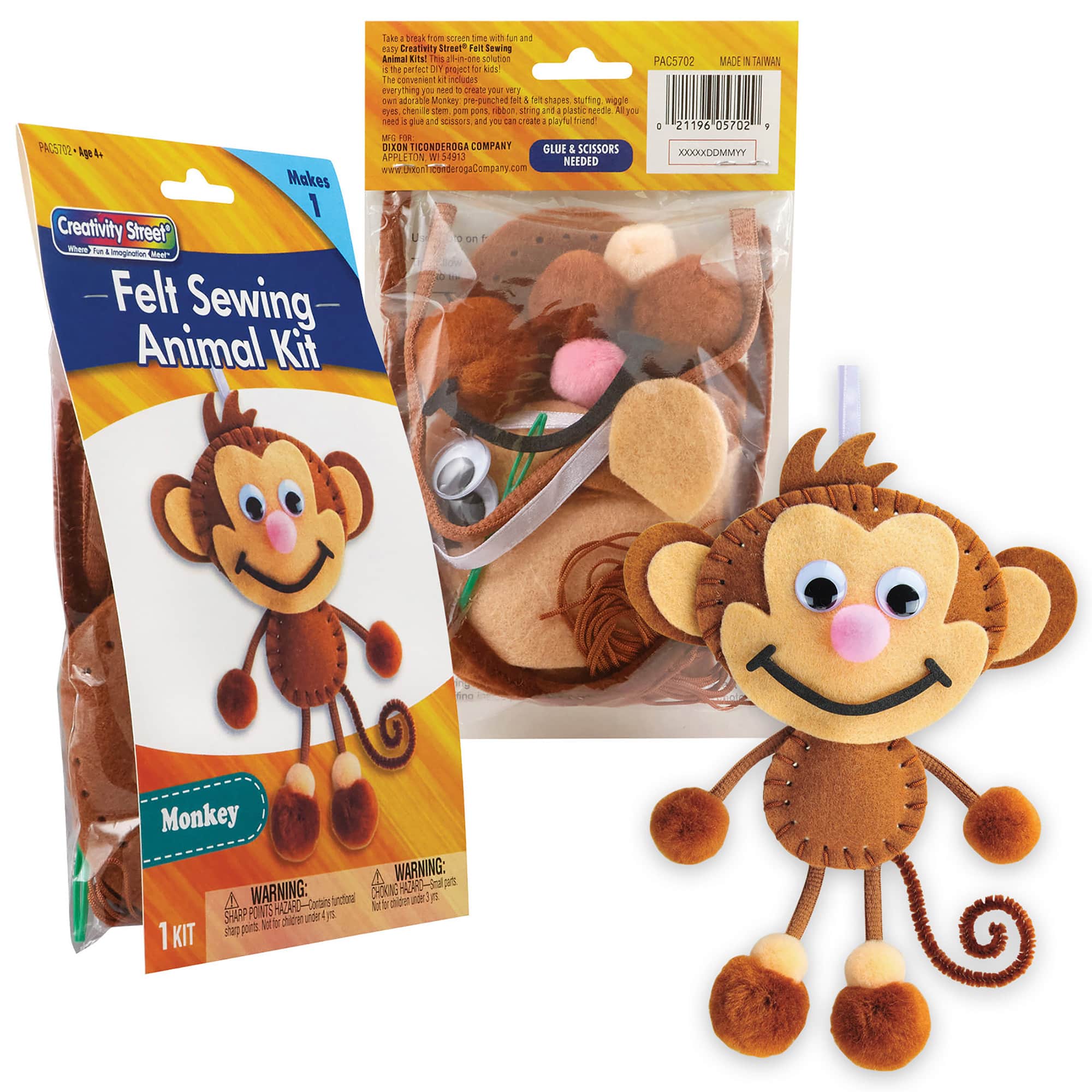 Creativity Street® Animal Felt, Foam & Pom Pom Craft Kit Set