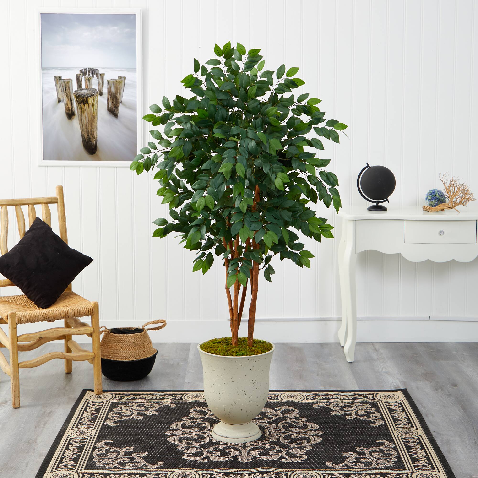 4.5ft. Sakaki Artificial Tree in Decorative Urn | Trees & Floor Plants ...