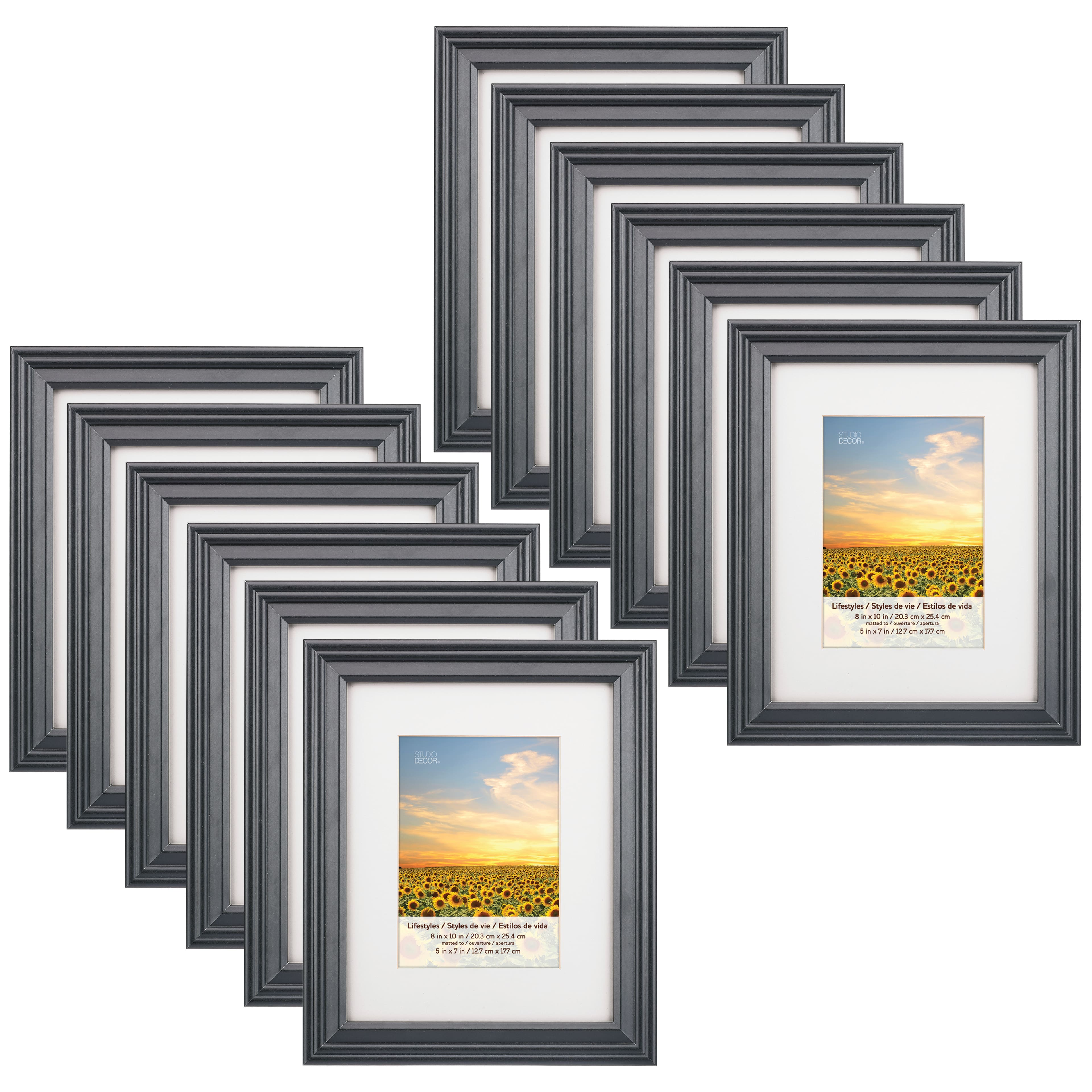 12 Pack: Black 5" x 7" Frame With Mat, Lifestyles™ by Studio Décor®