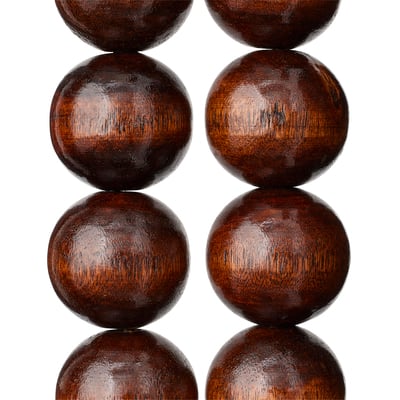 Brown Natural Wood Round Beads, 25mm by Bead Landing™ image