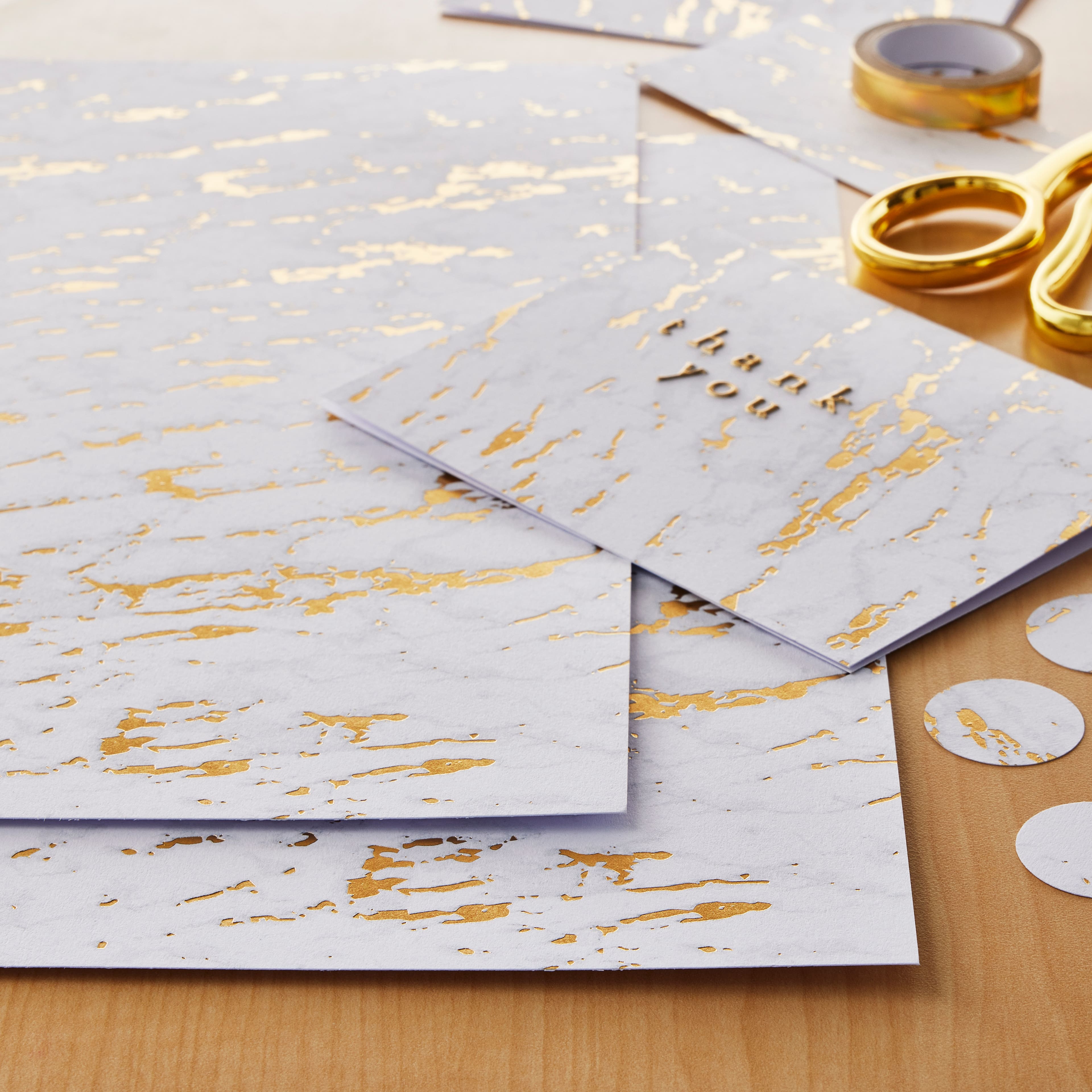 Gold Marble Surface Decorated Paper by Recollections&#xAE;, 12&#x22; x 12&#x22;