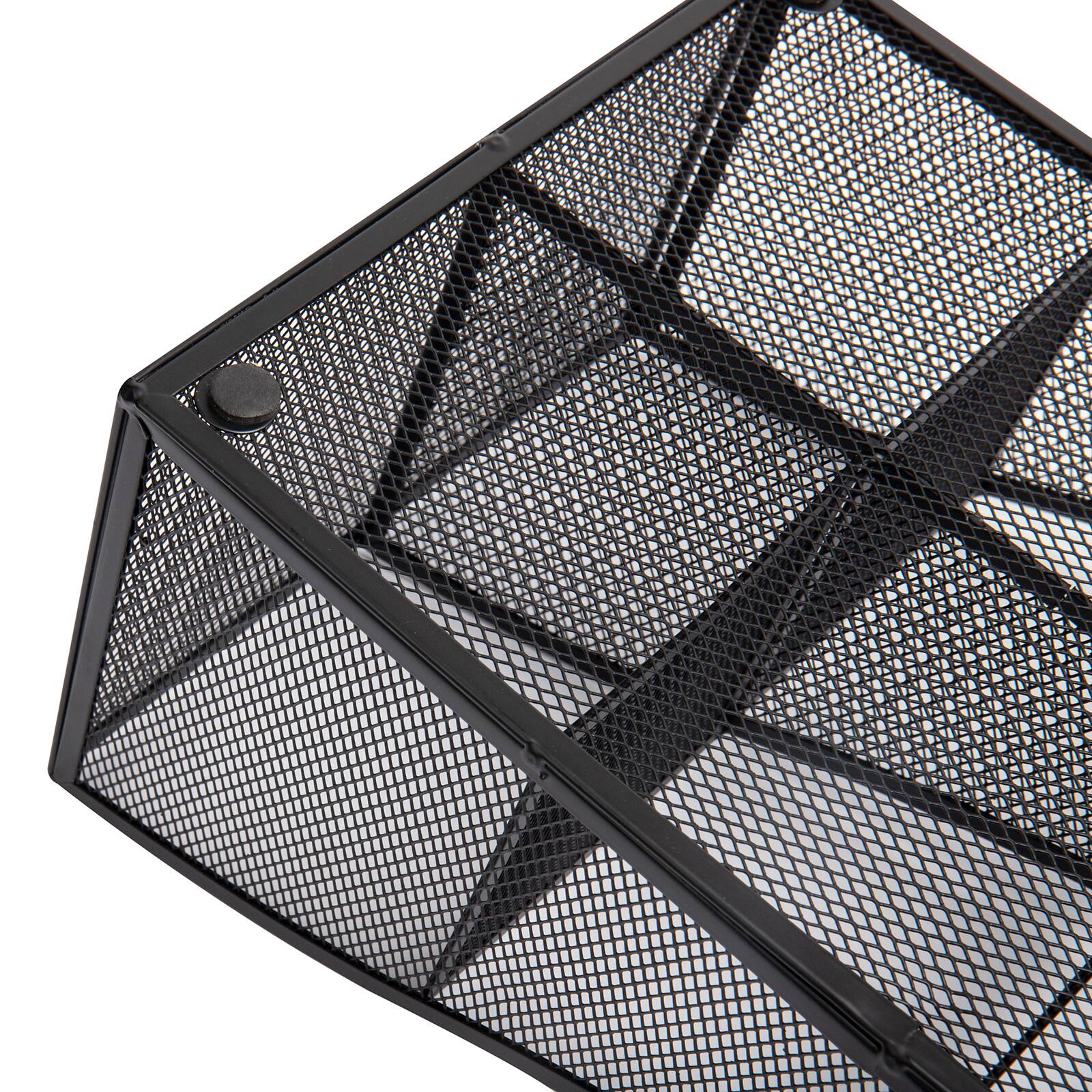 Mind Reader Black 7 Compartment Tea and Coffee Condiment Organizer