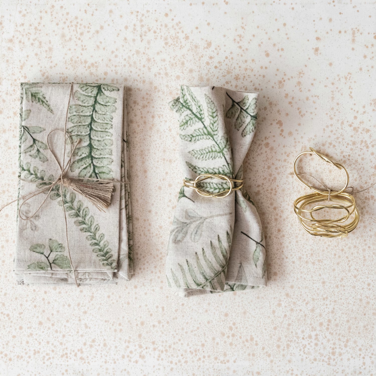 Hello Honey&#xAE; Gold Metal Twisted Napkin Rings, 4ct.