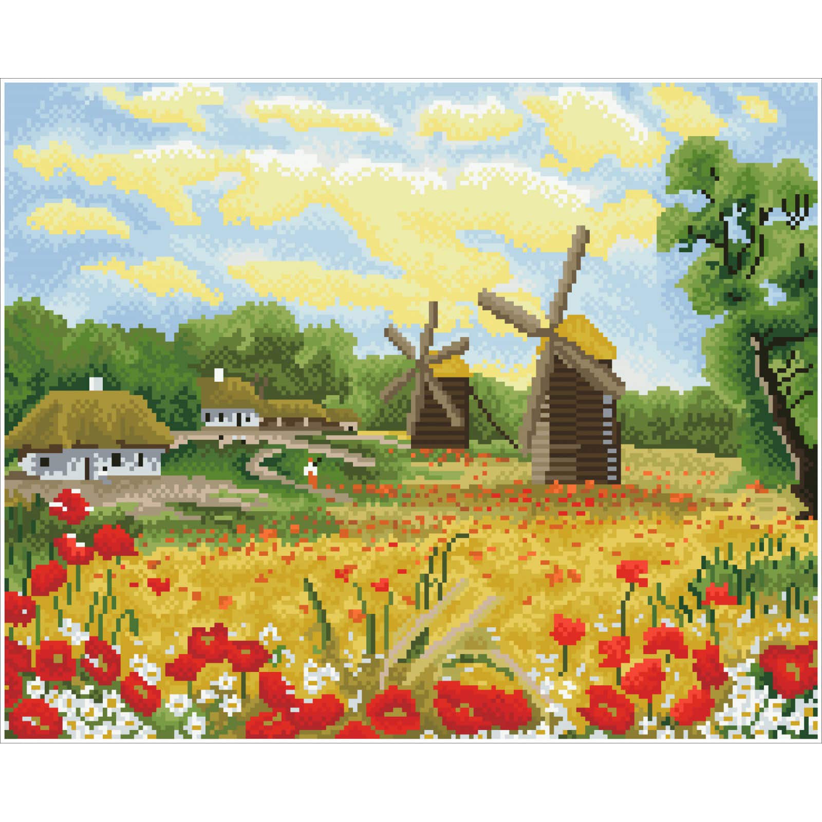 Diamond Dotz® Intermediate Windmill Days Diamond Painting Kit
