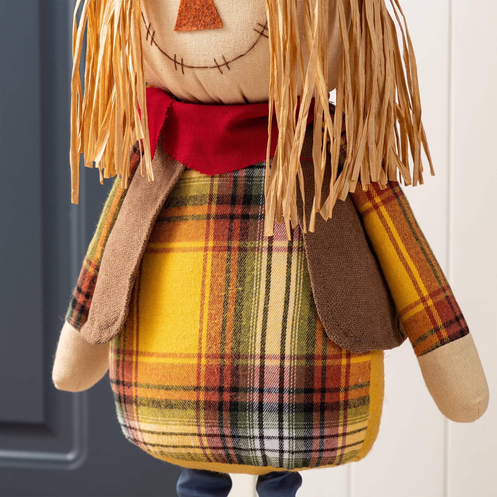 Glitzhome® Fall Fabric Scarecrow Porch Decor With Telescoping Legs