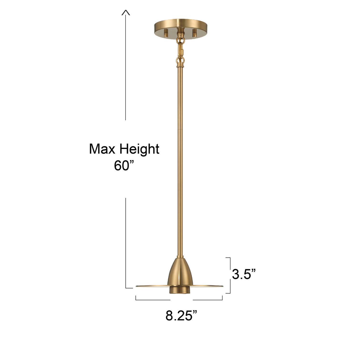 Hello Honey® Daisy Brushed Gold Mini Modern Exposed Bulb Metal Ceiling Light