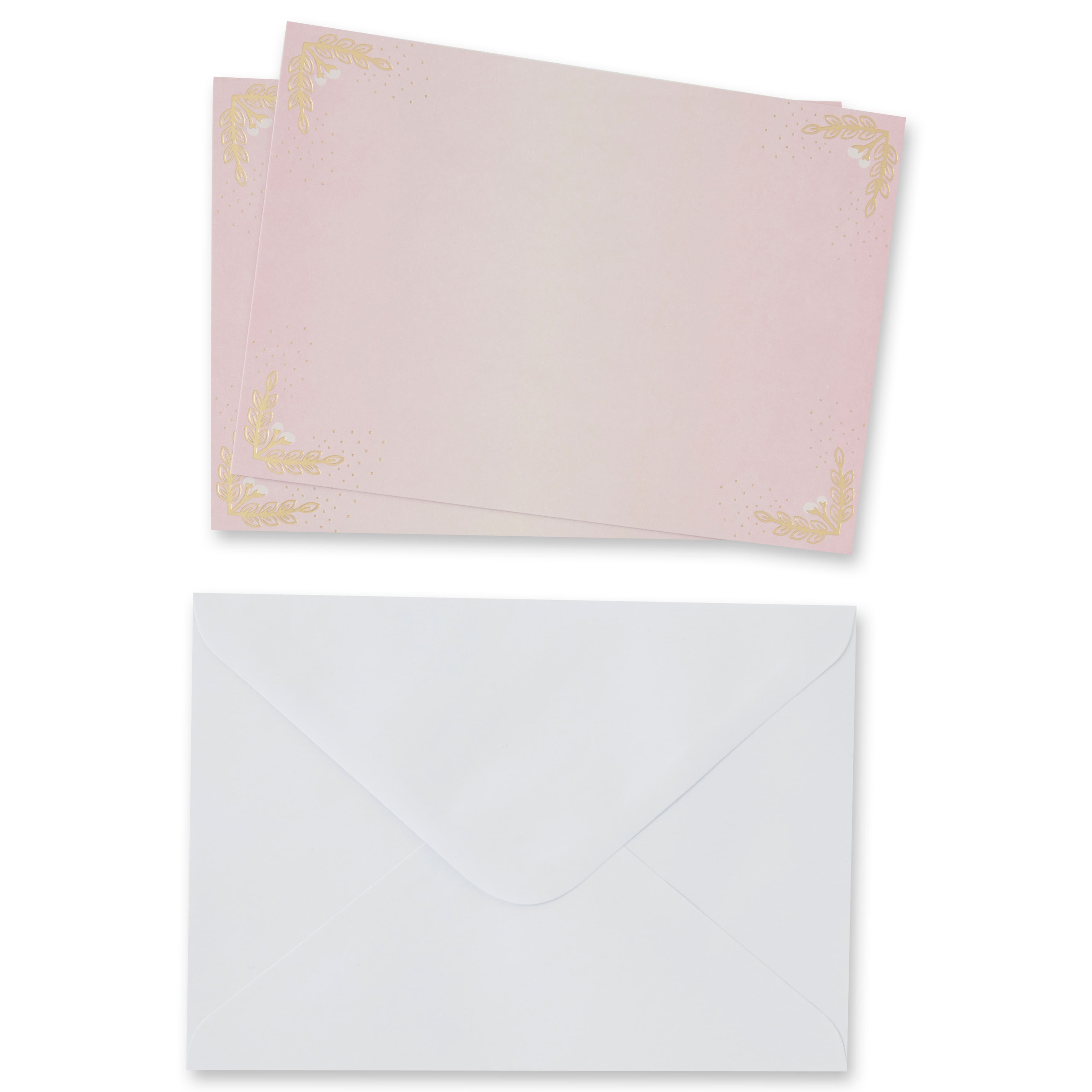 Blush Glam Flat Cards &#x26; Envelopes by Recollections&#x2122;, 5&#x22; x 7&#x22;